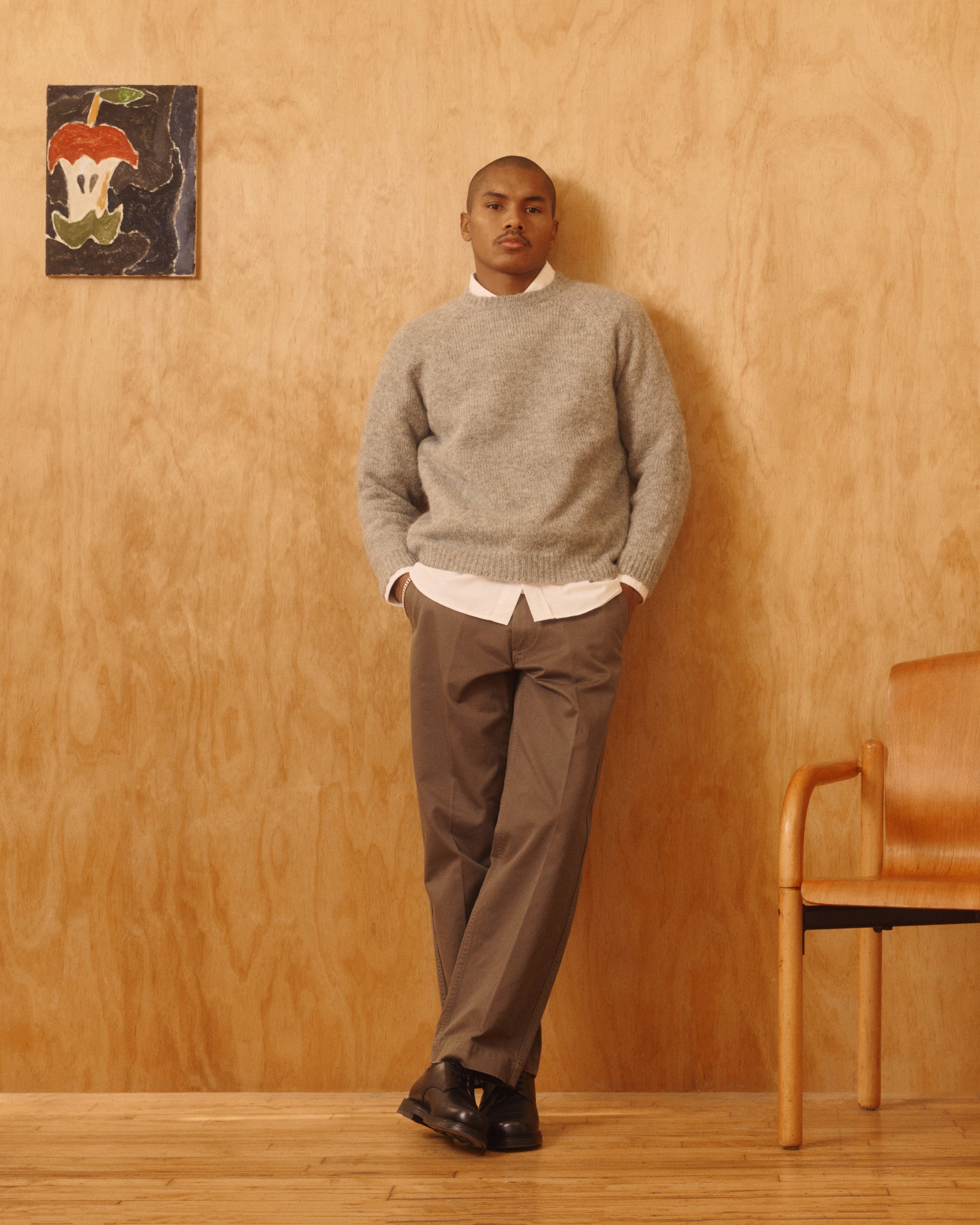 Bud Alpaca Sweater in Fog Grey