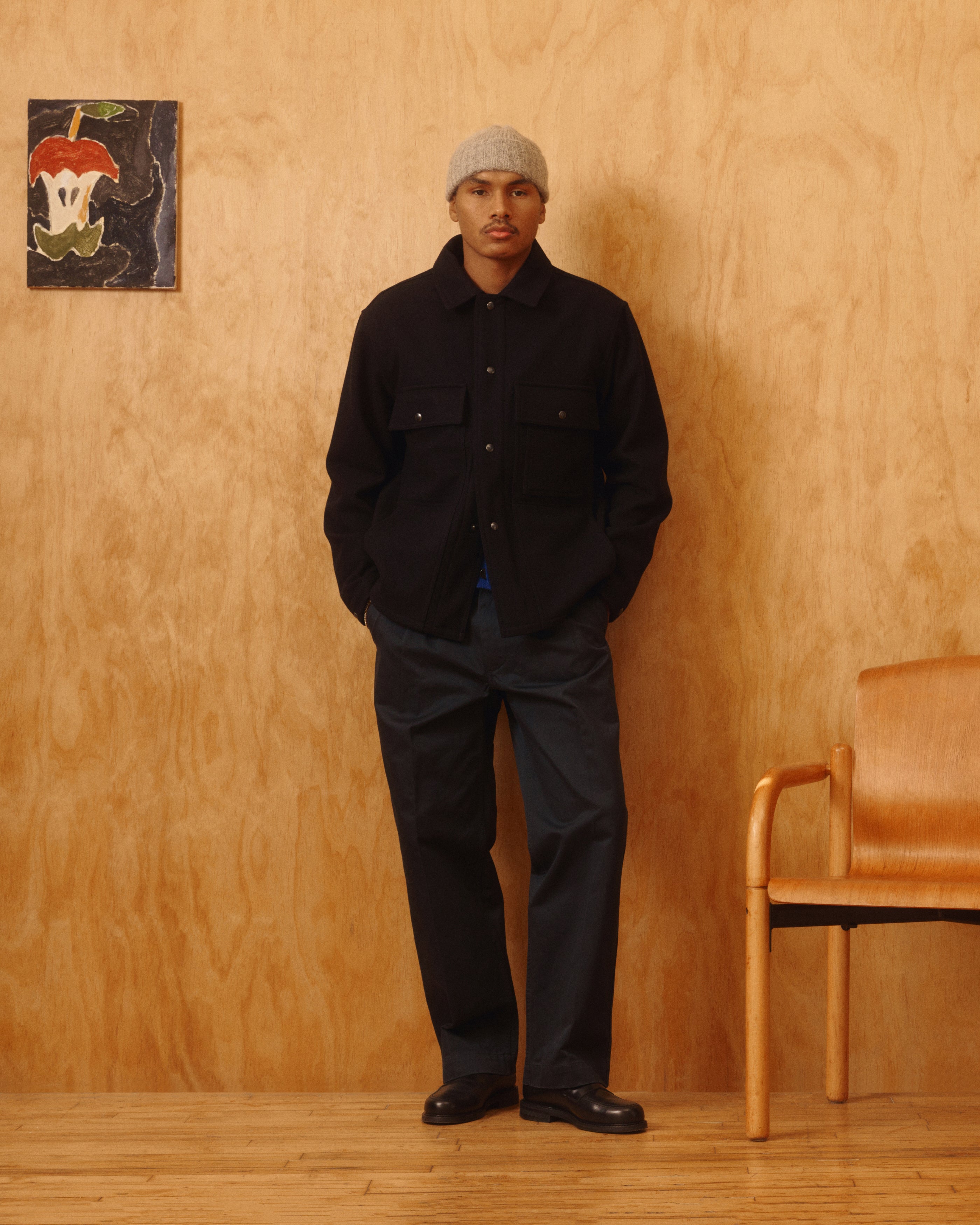 Mott Wool Cashmere Jacket in Navy