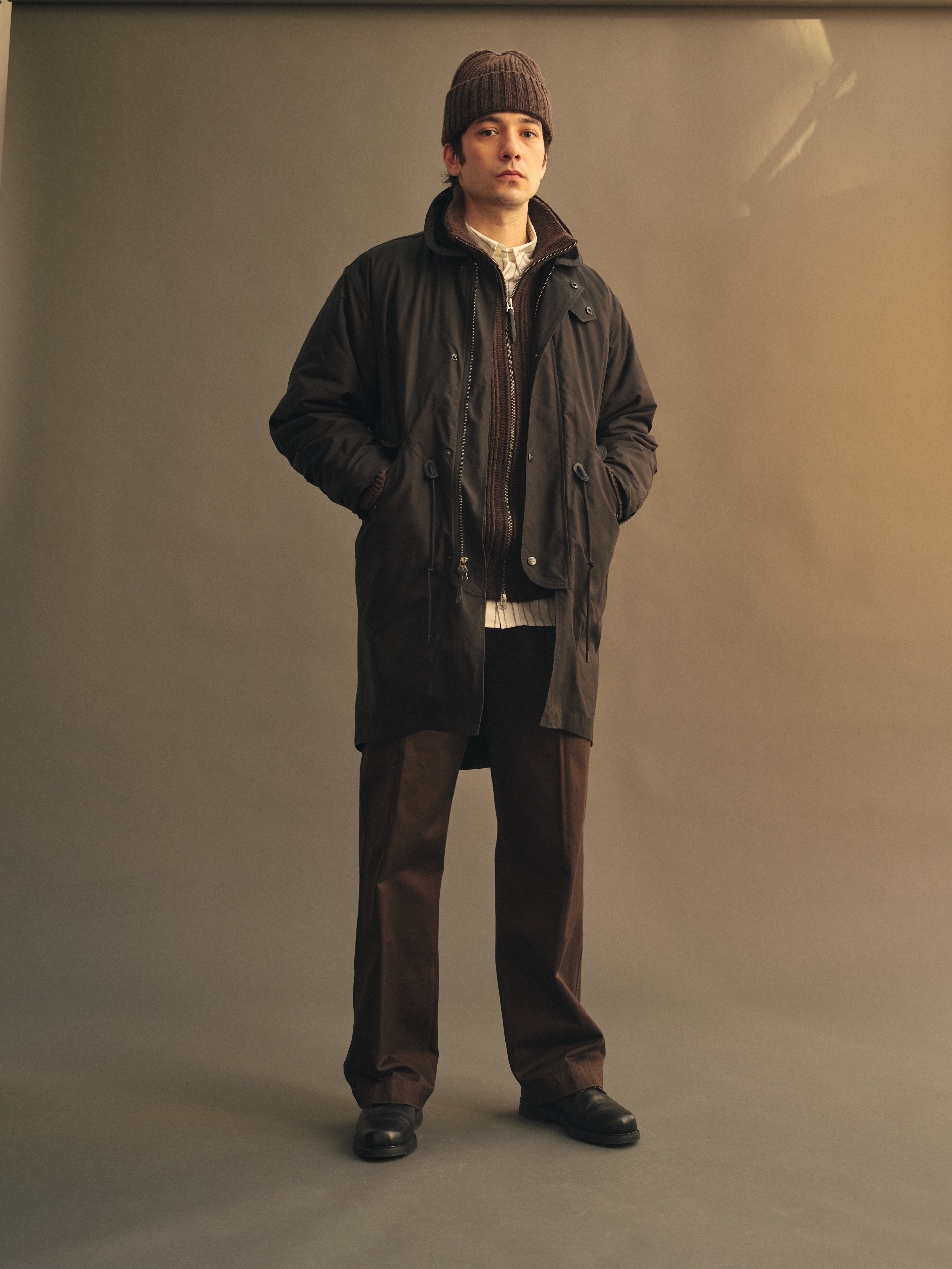 K.P. Dry-Wax PrimaLoft Fishtail Coat in Black
