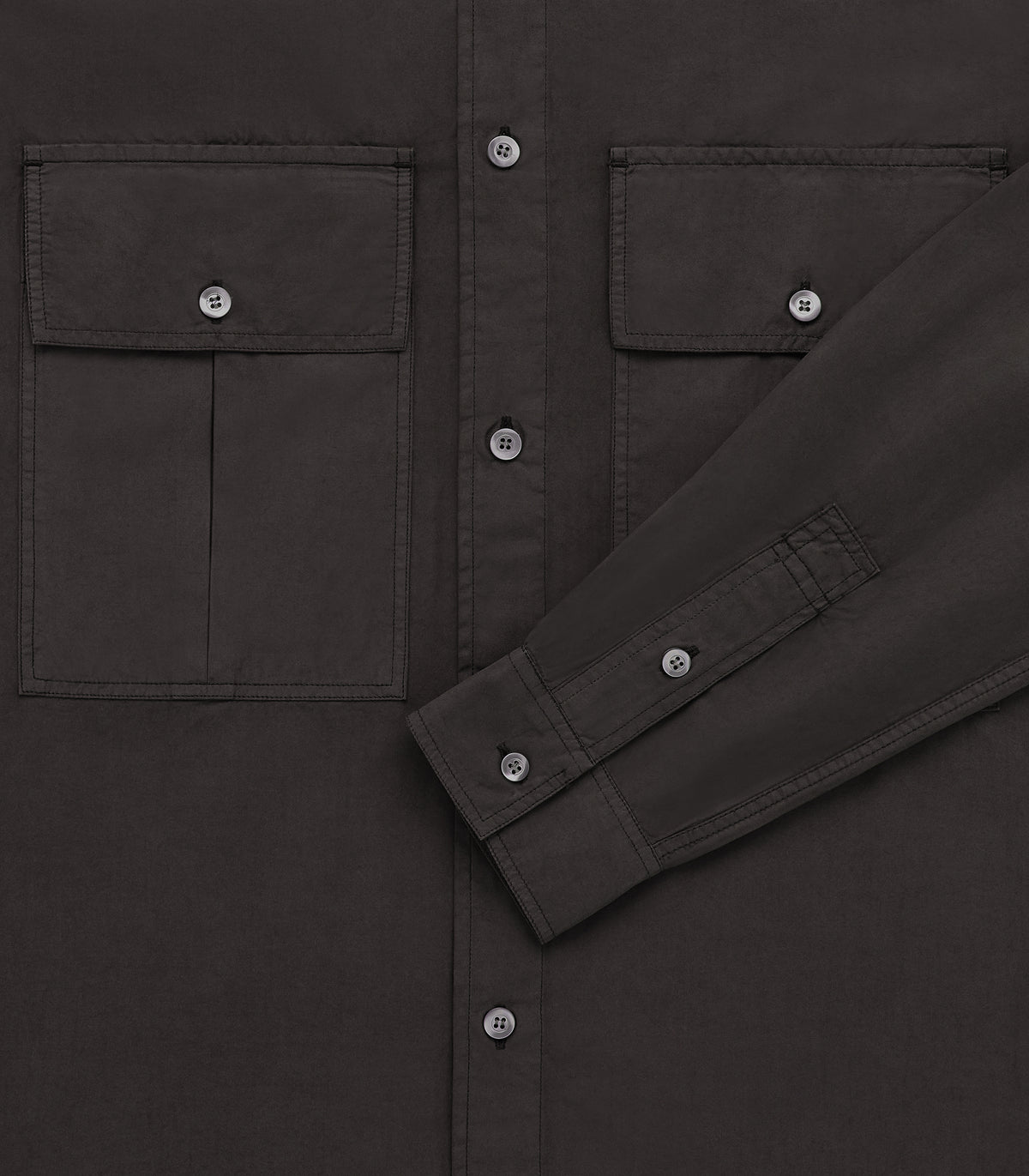 Atlas Cotton Poplin Shirt in Peat