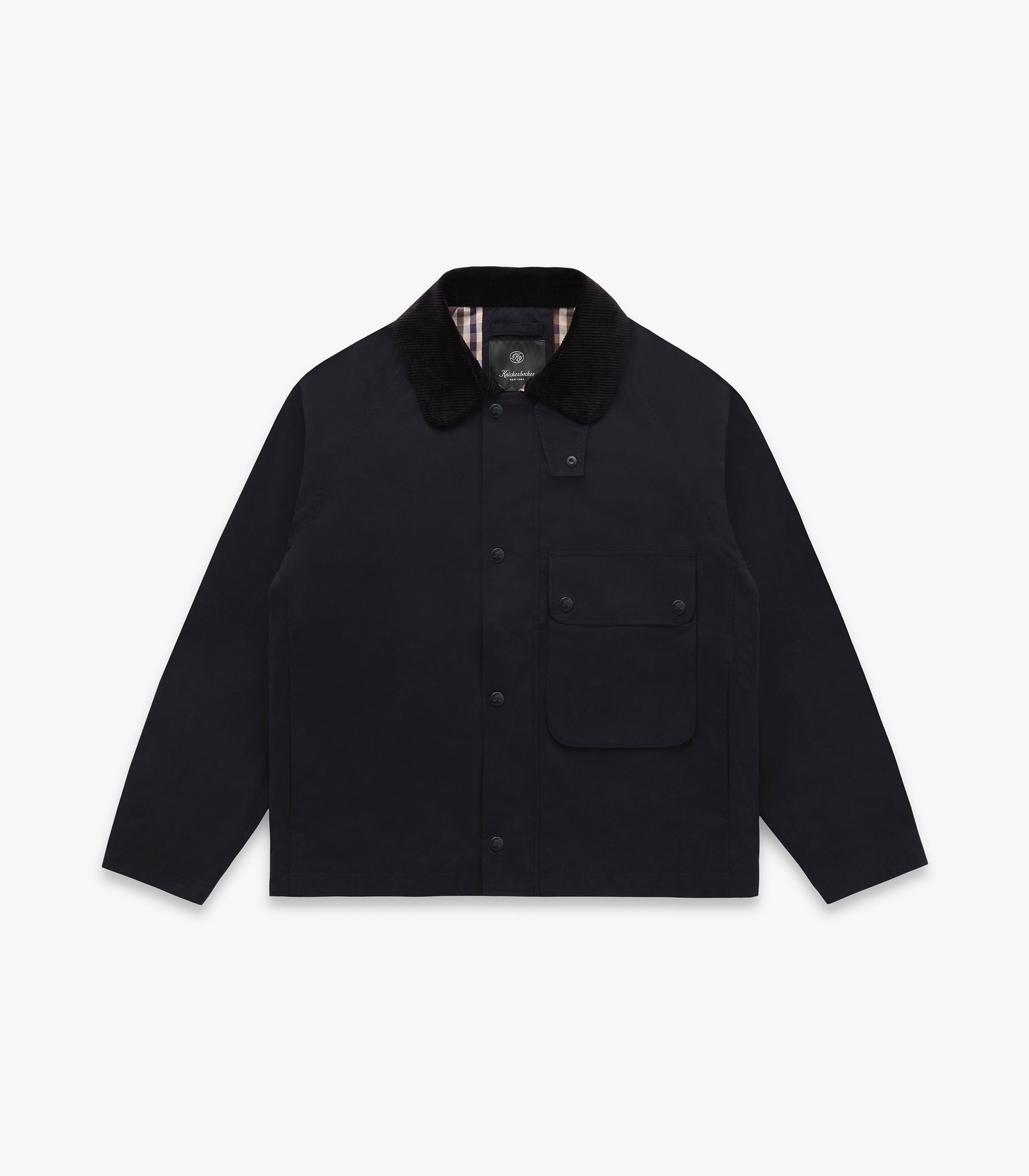 Bay Waxed Cotton & Nylon Jacket in Navy