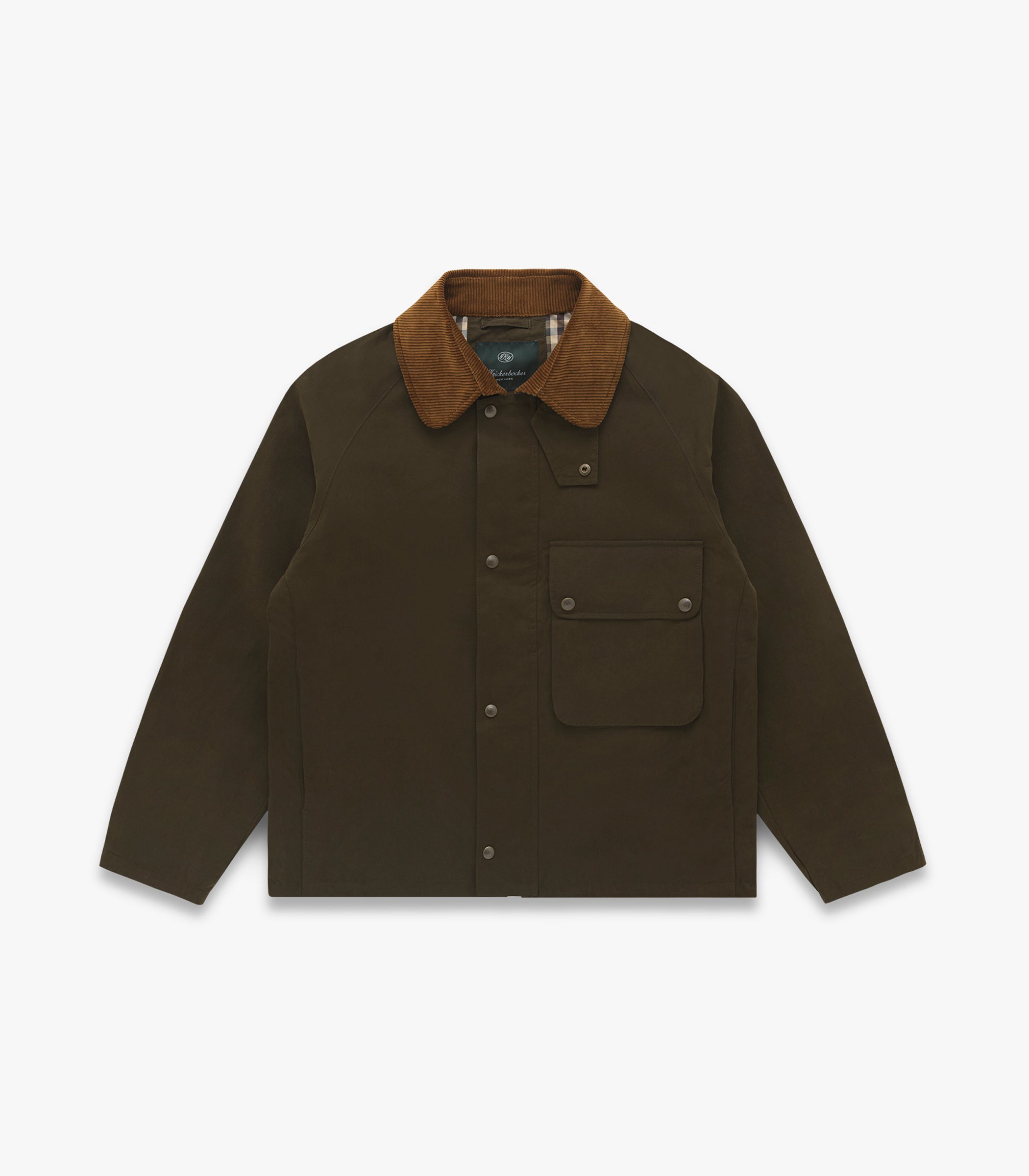Bay Waxed Cotton & Nylon Jacket in Olive