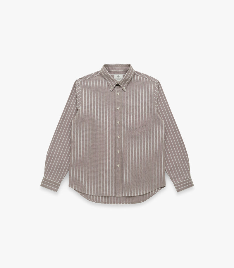 C.S.F.F. 4th Annual T-Shirt in Mocha & Bone Stripe