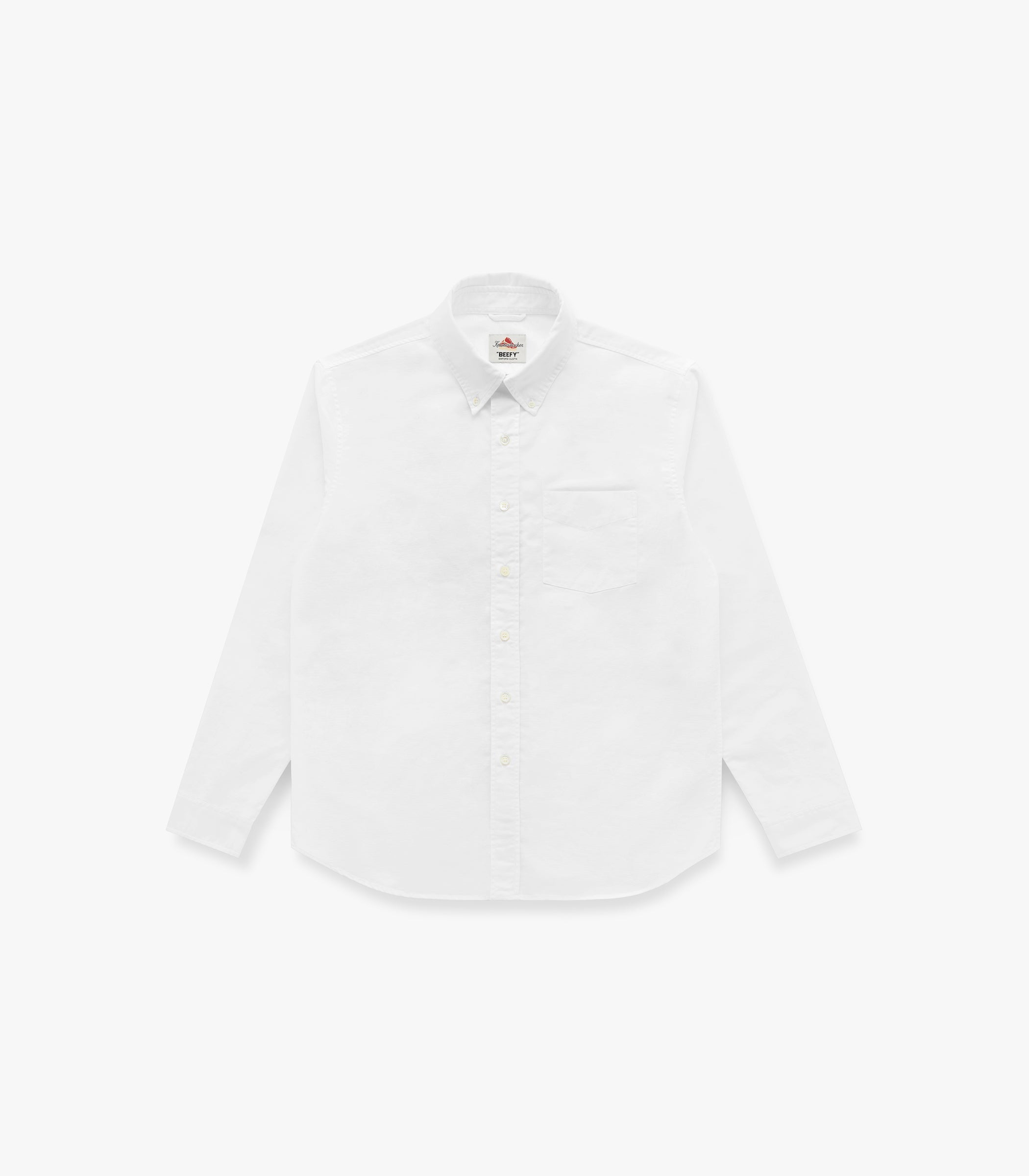 "Beefy" Cotton Oxford in White