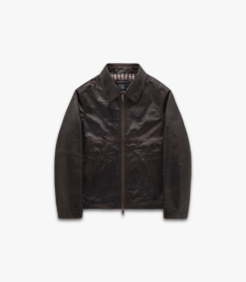 Jones Cotton & Silk Shirt in Brown