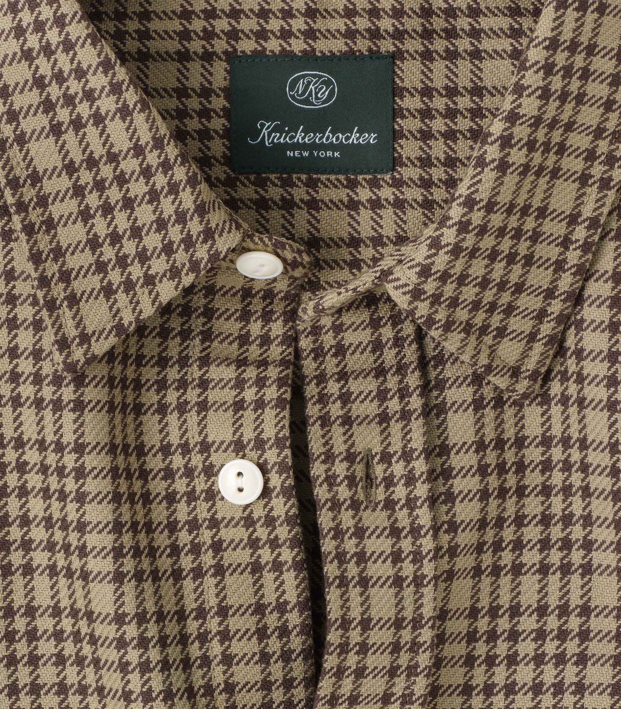 Brother Flannel in Mint & Brown Plaid