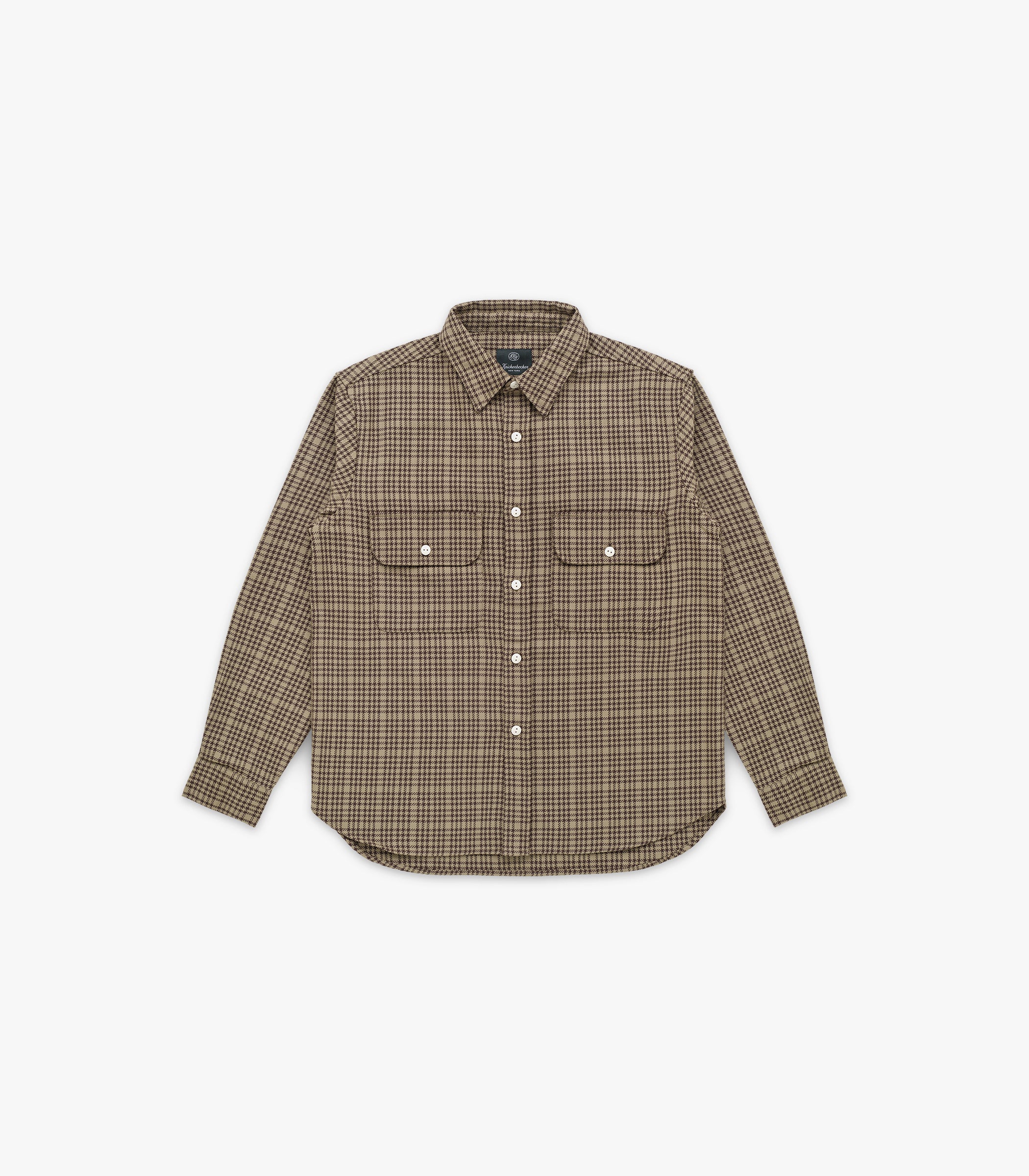 Brother Flannel in Mint & Brown Plaid
