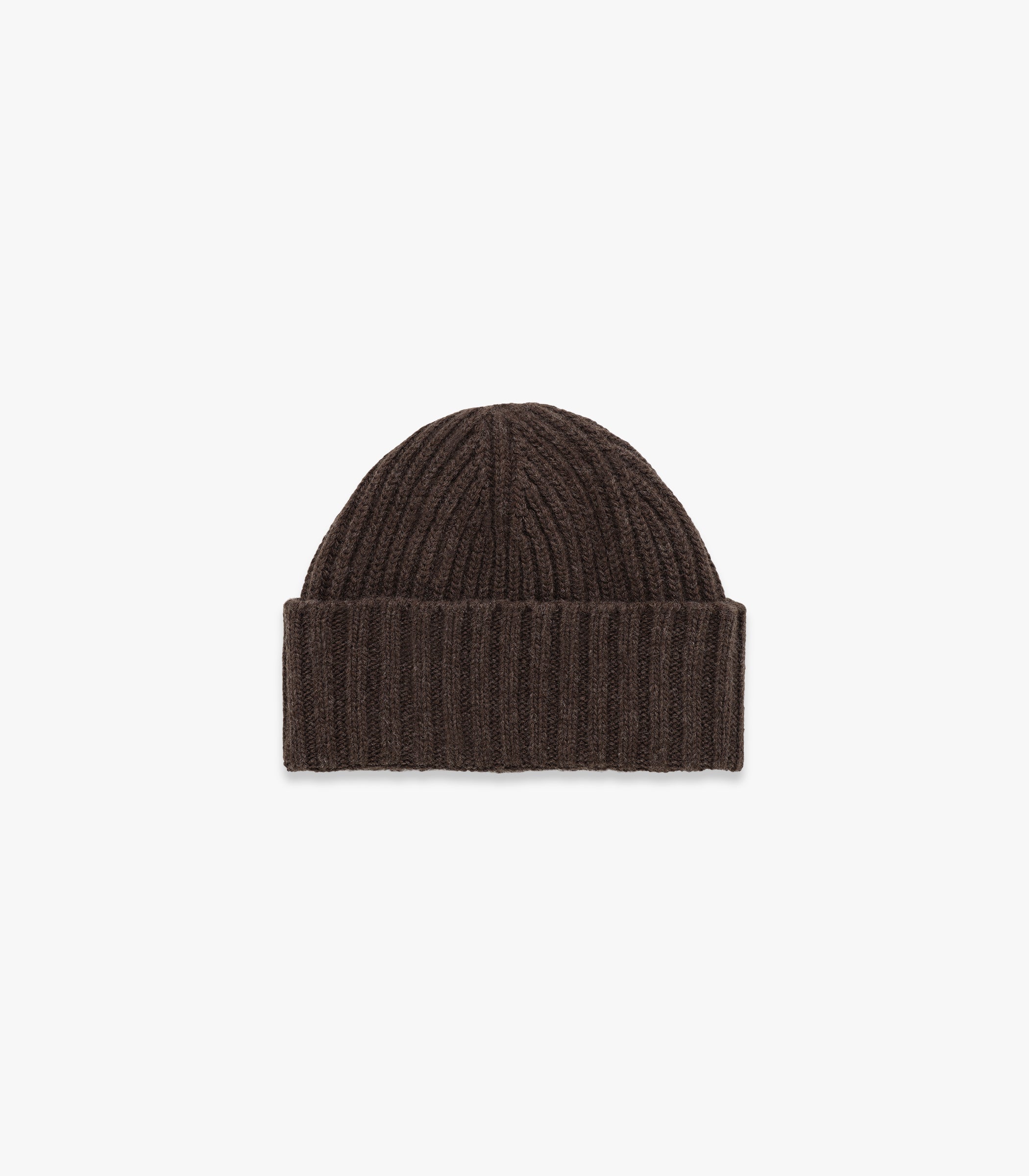 Cabin Lambswool Knit Cap in Deep Brown