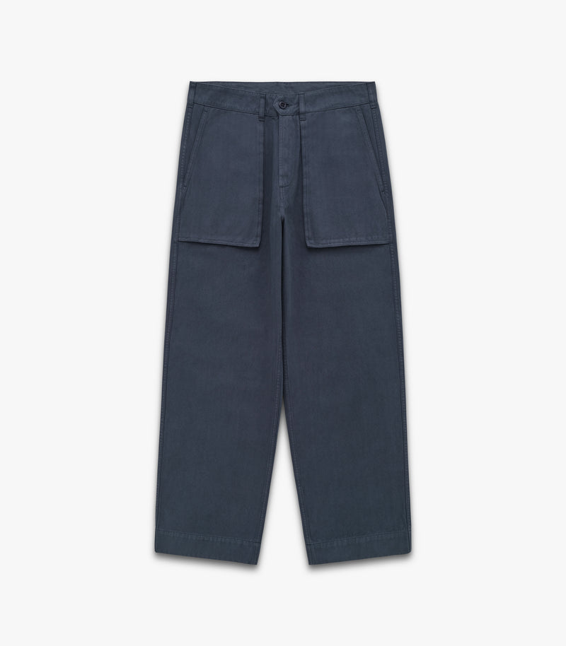 Jones Cotton & Silk Shirt in Dusty Navy