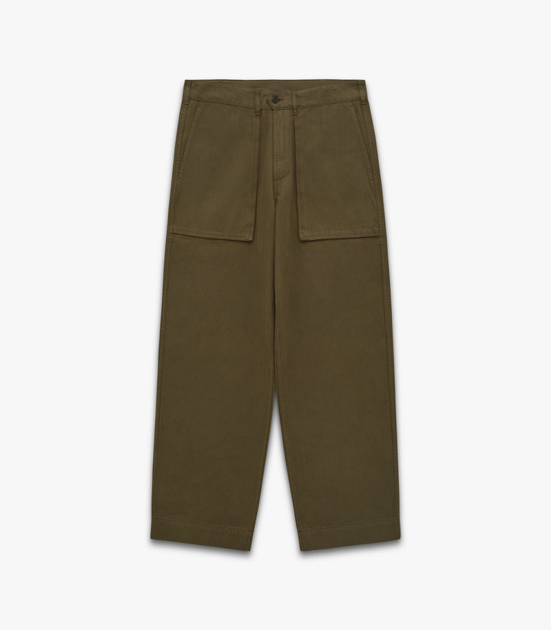 Jones Cotton & Silk Shirt in Military Olive