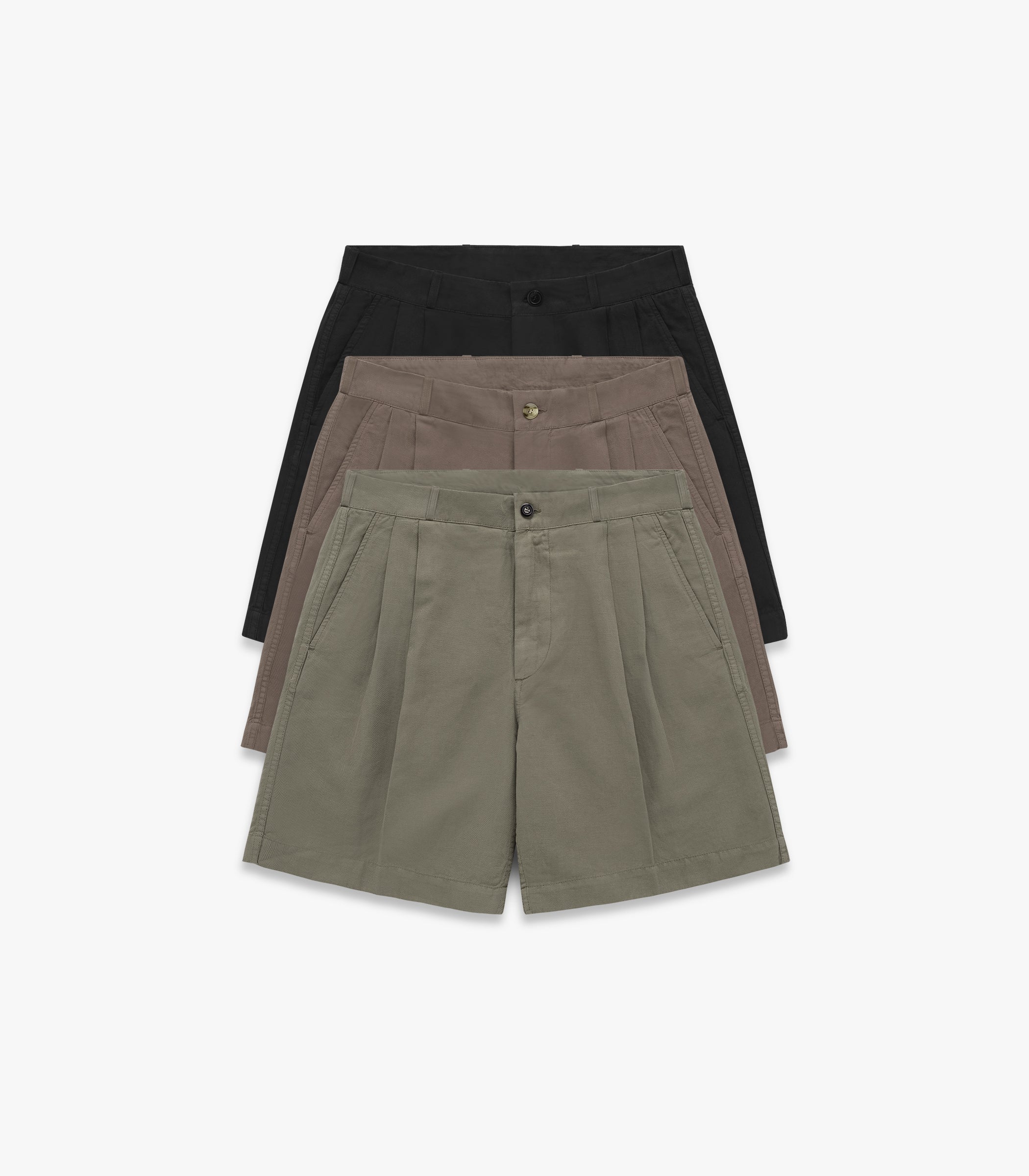 Canal Cotton & Linen Pleated Short
