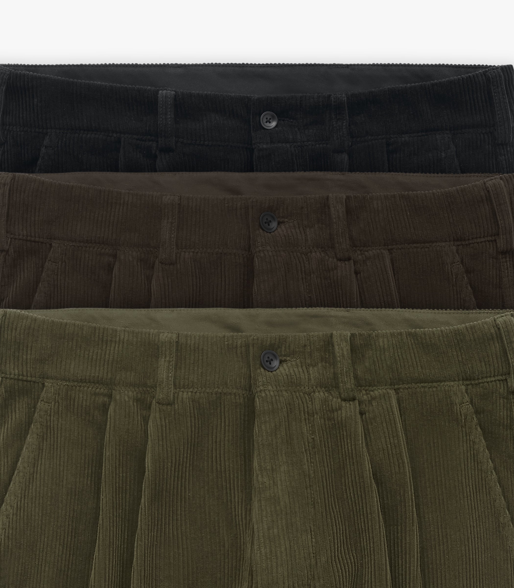 Canal Pleated Corduroy Cotton Pant – Knickerbocker