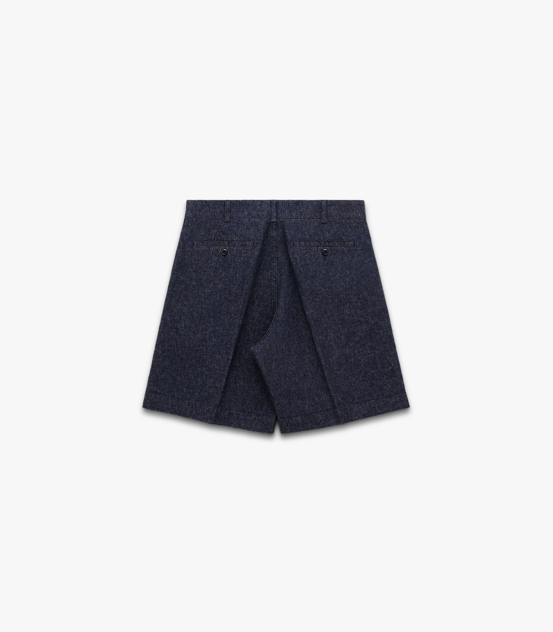 Canal Pleated Denim Cotton & Linen Short – Knickerbocker