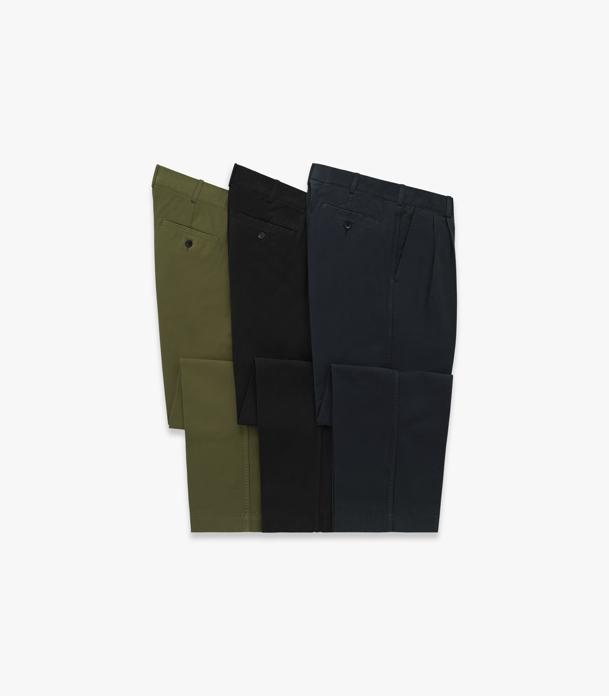 Canal Pleated Twill Cotton Pant