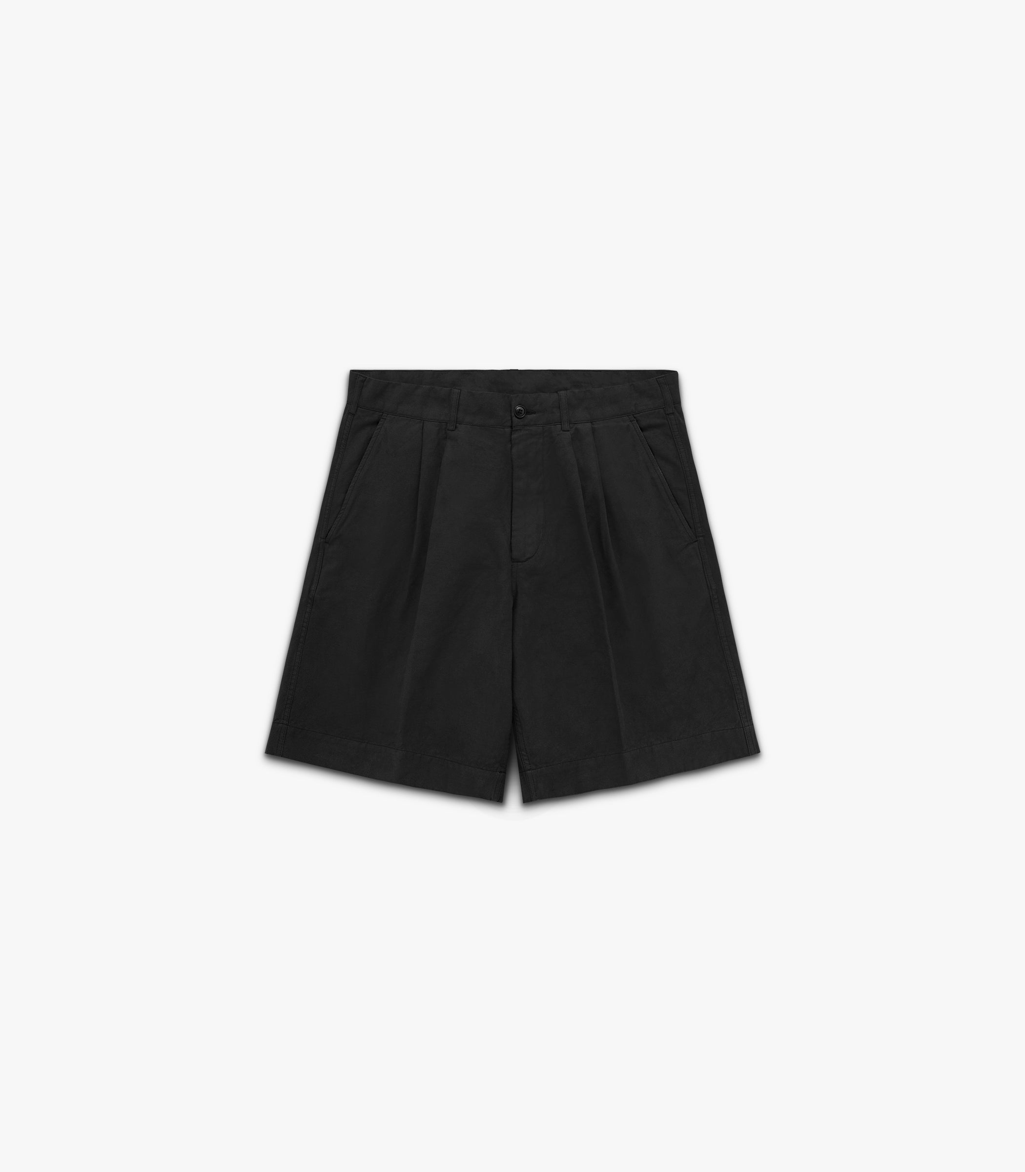 Canal Pleated Twill Cotton & Linen Short – Knickerbocker