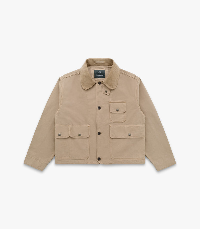 Jones Cotton & Silk Shirt in Khaki