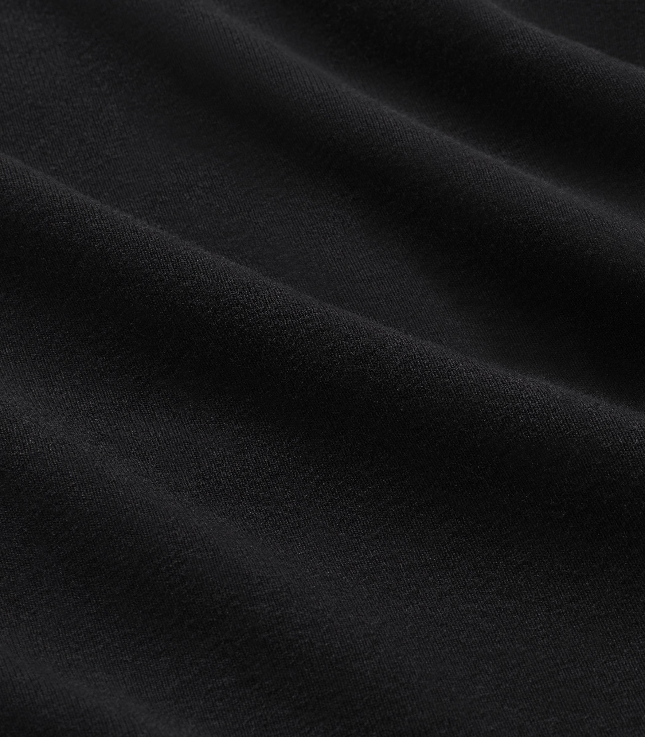 Draft Double Knit Jersey LS T-Shirt in Black
