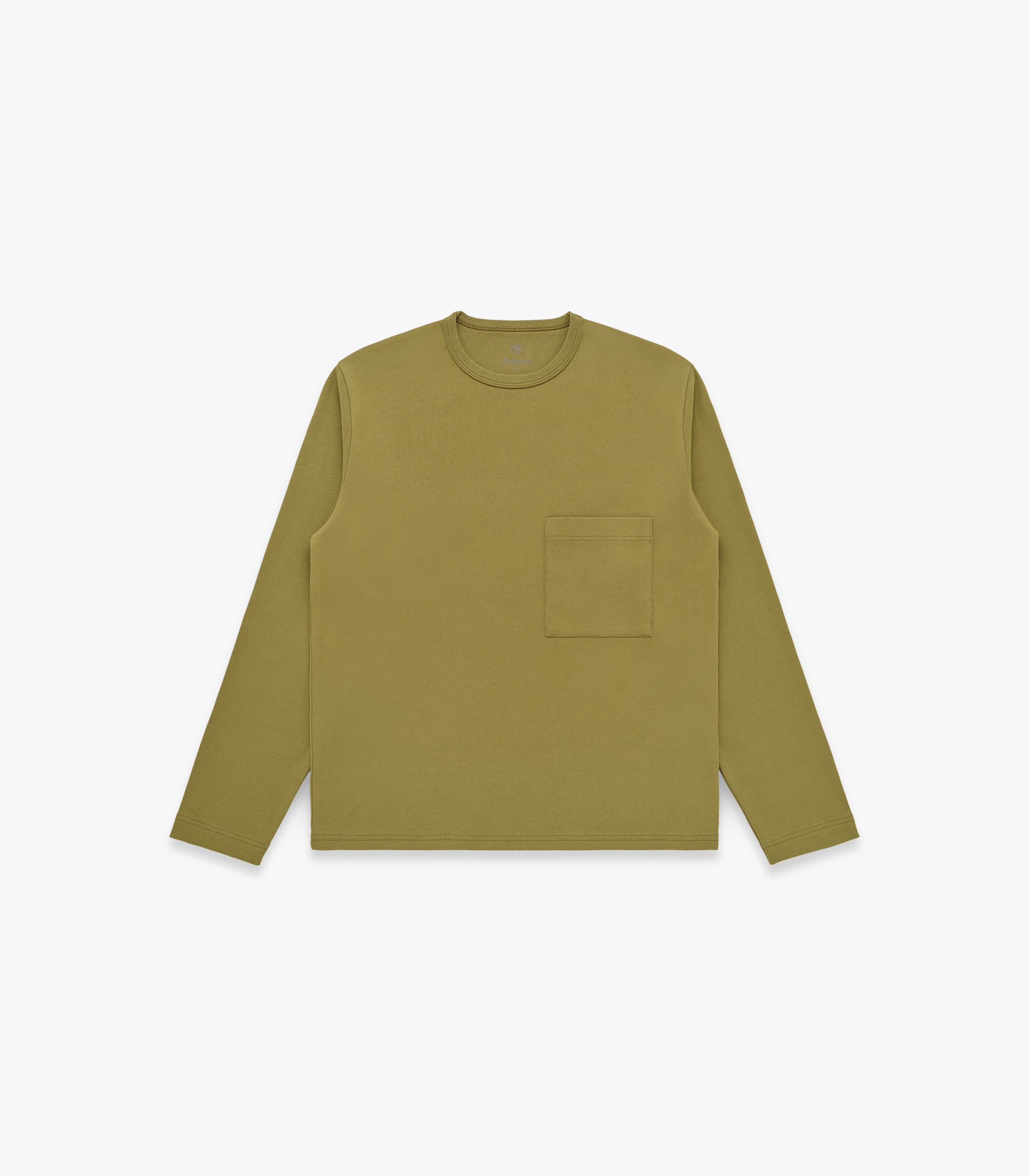 Draft Double Knit Jersey LS T-Shirt in Martini Olive