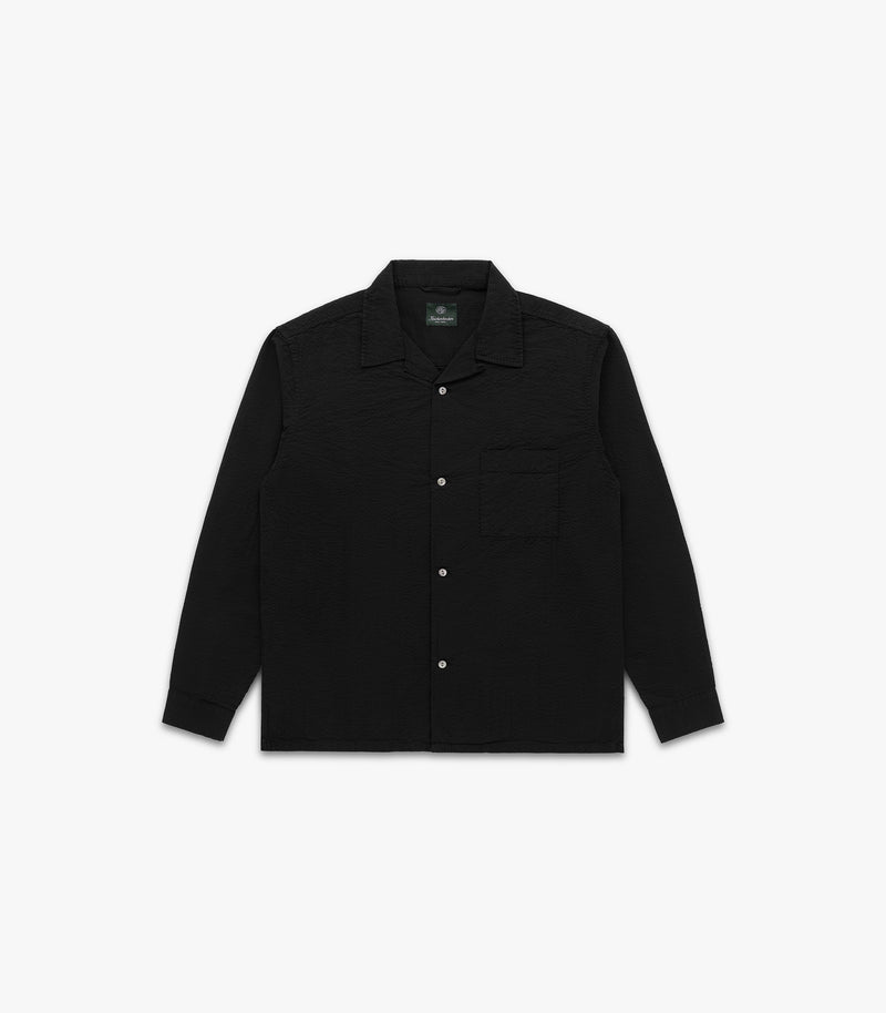 Jones Cotton & Silk Shirt in Black