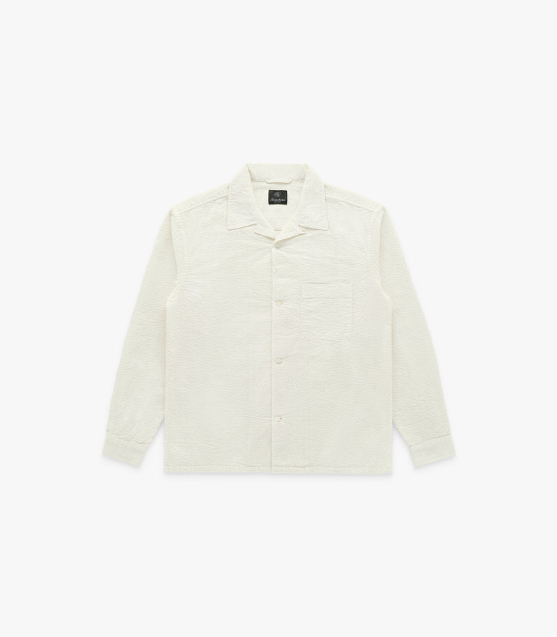 Jones Cotton & Silk Shirt in Bone