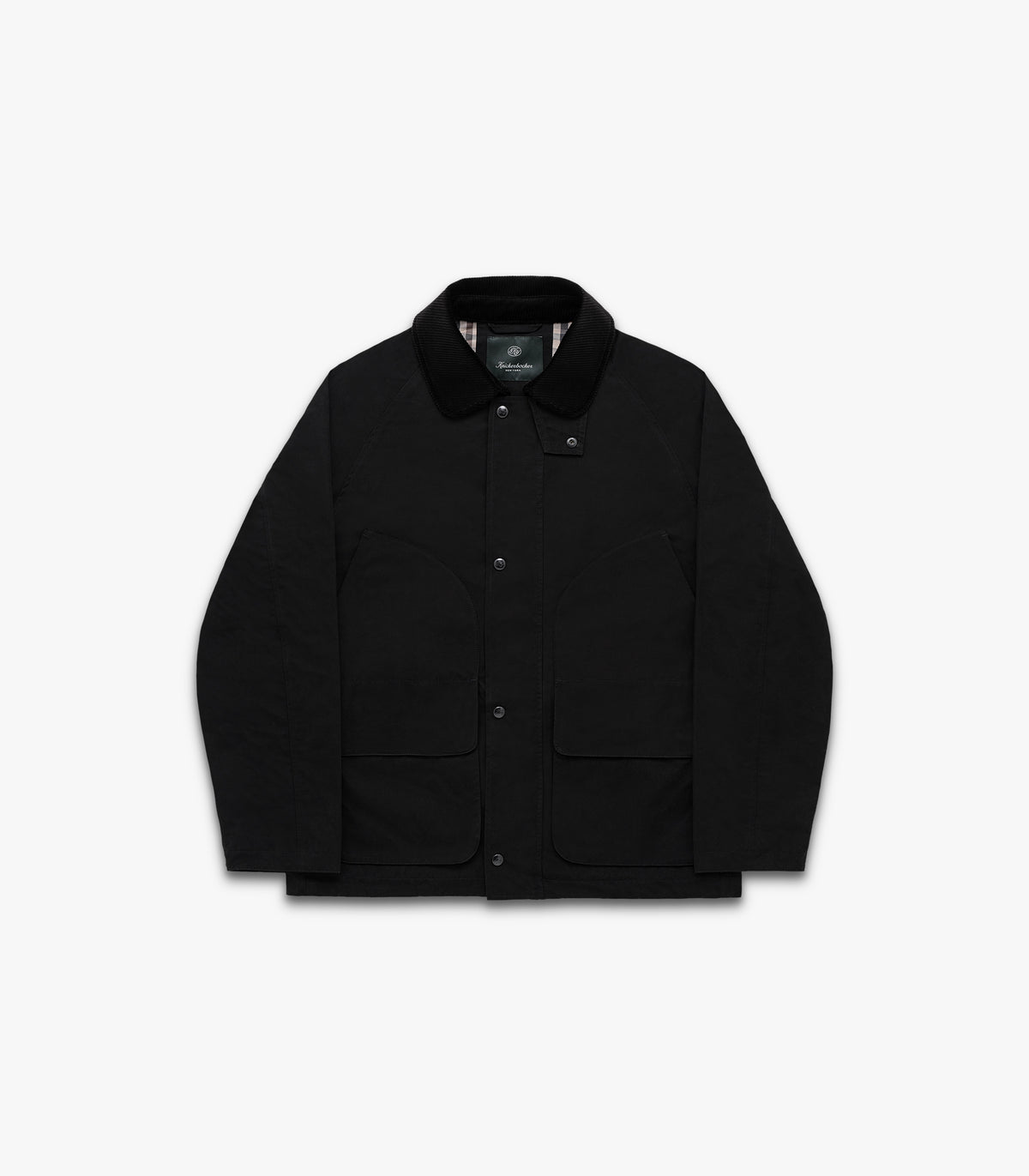 Highland Dry-Wax Cotton & Nylon Coat in Black