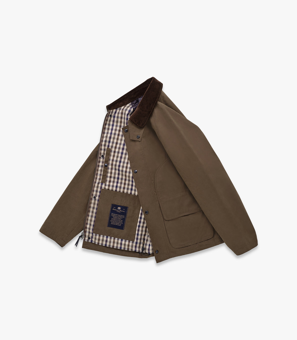 Highland Dry-Wax Cotton & Nylon Coat in Oak Brown