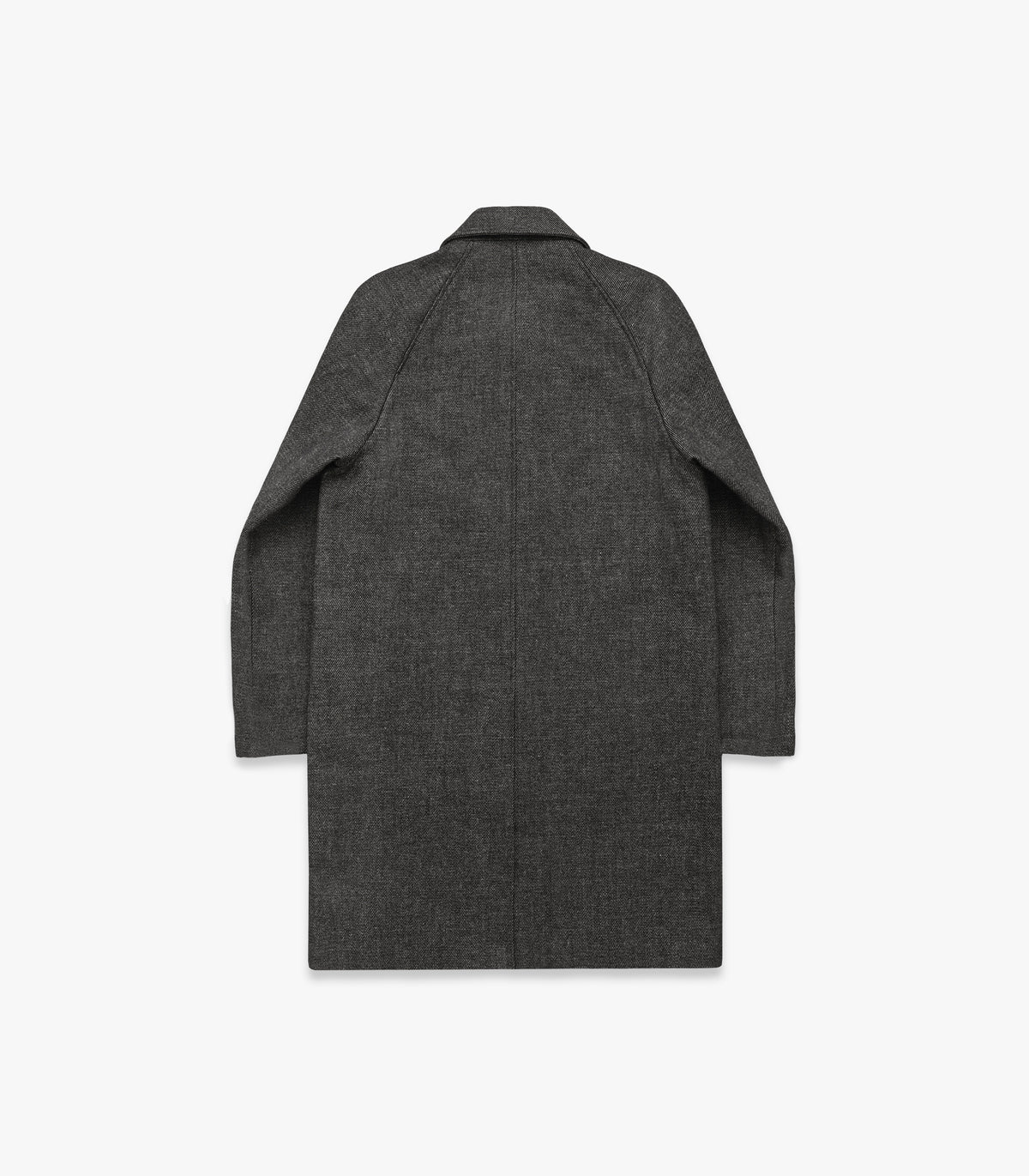 Hudson Shetland Wool & Linen Overcoat in Black Pepper