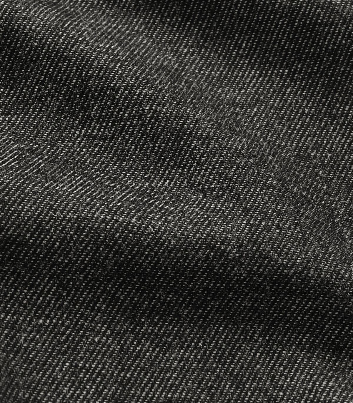 Hudson Shetland Wool & Linen Overcoat in Black Pepper
