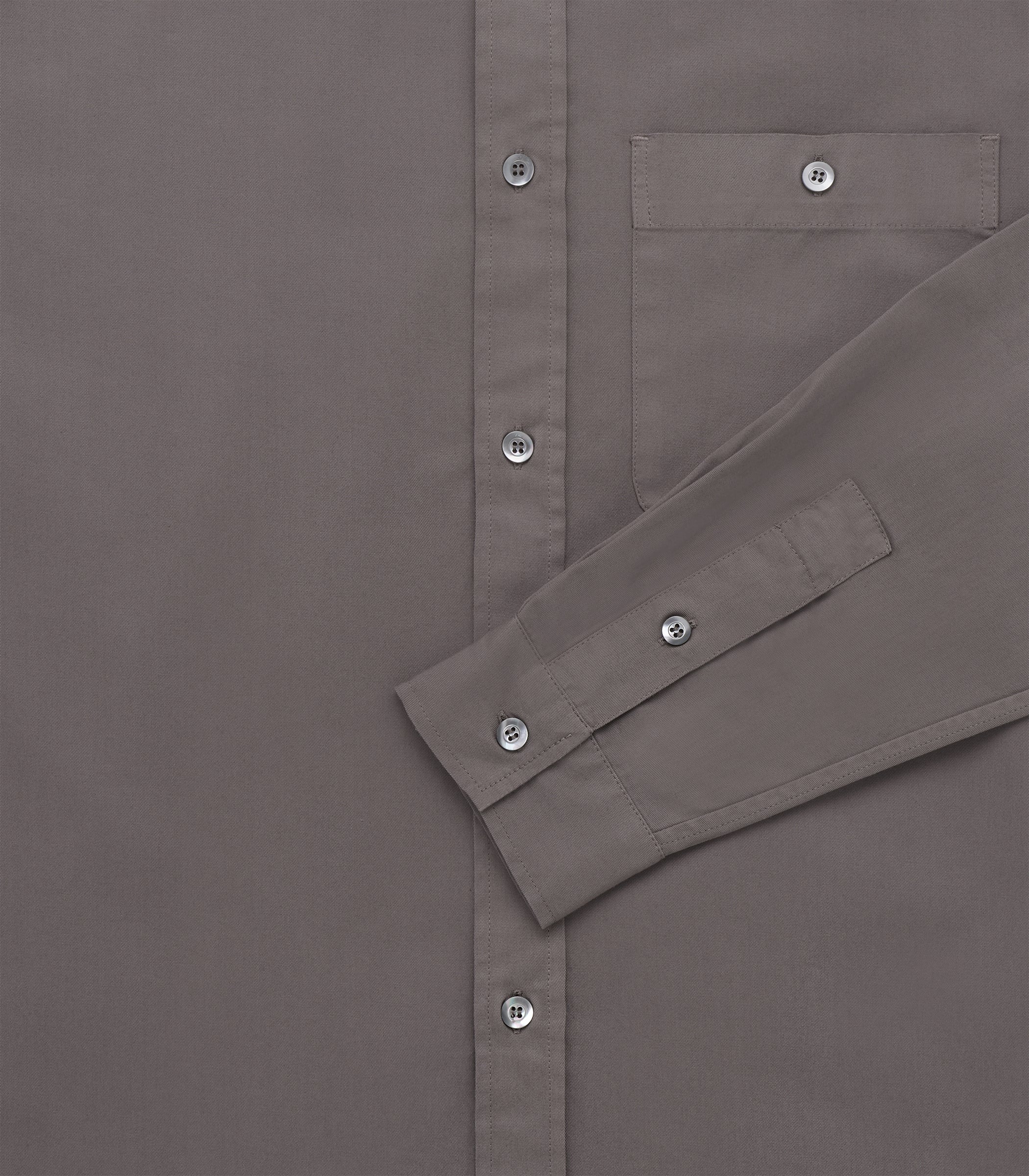 Jones Twill Cotton Shirt in Plum