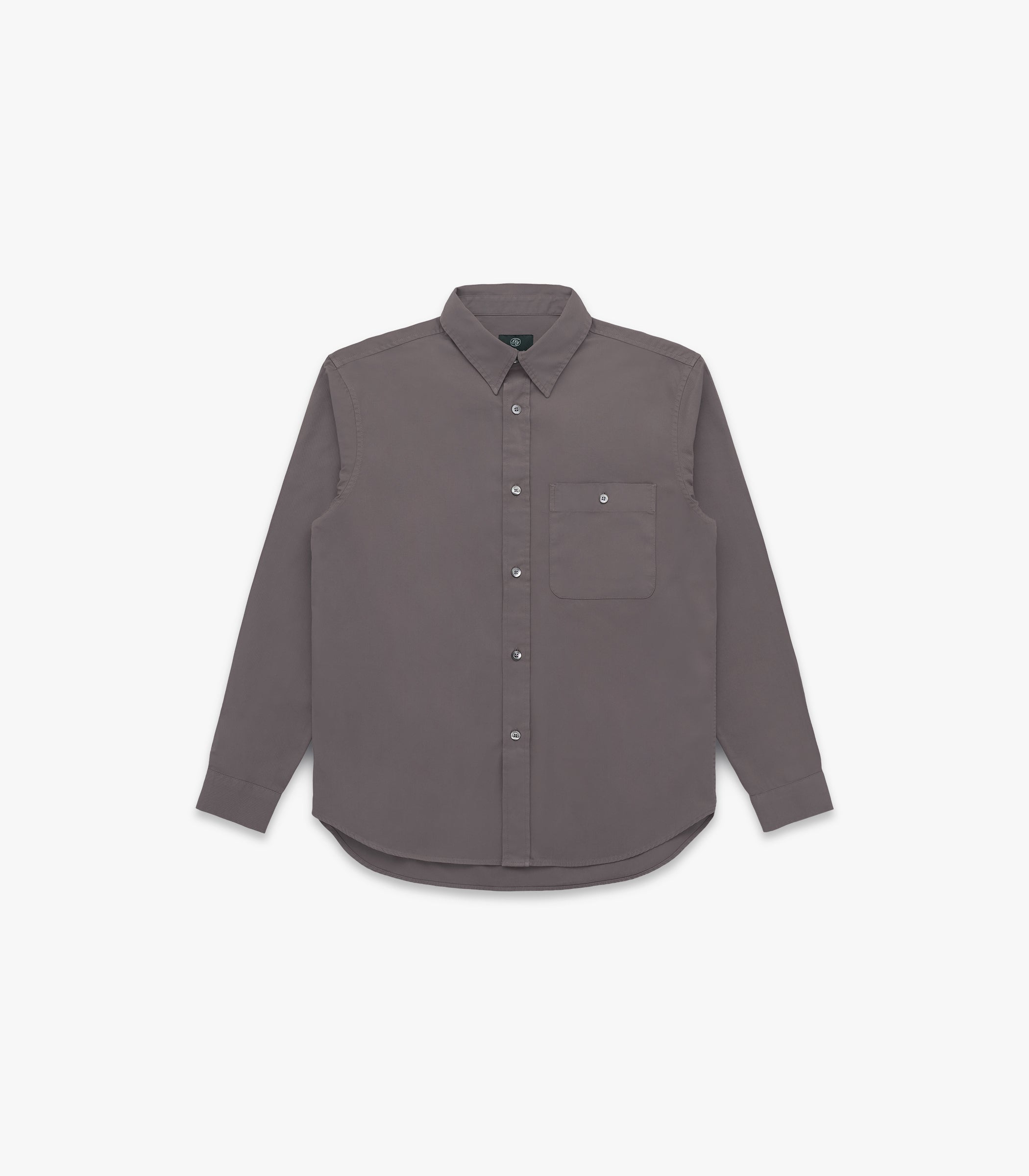 Jones Twill Cotton Shirt in Plum