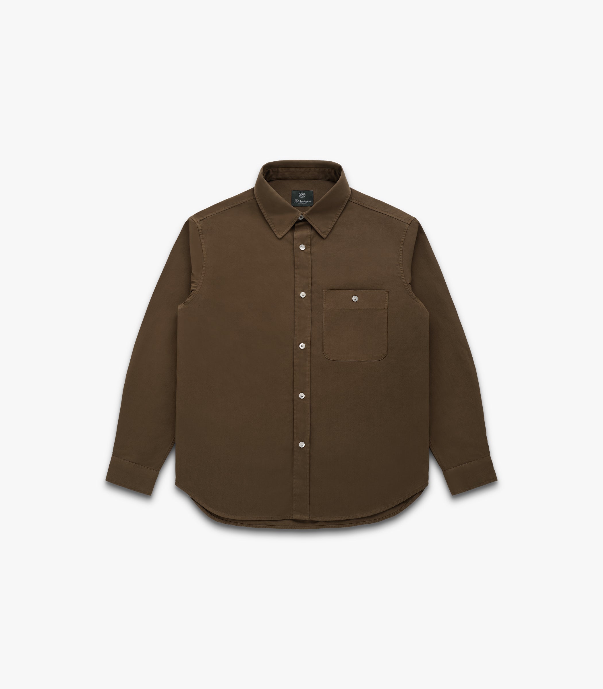 Jones Twill Cotton Shirt in Loden