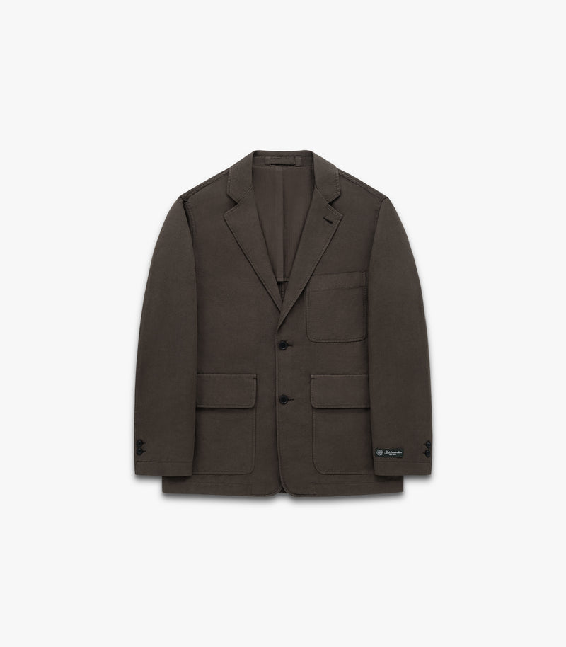 Jones Cotton & Silk Shirt in Black Olive