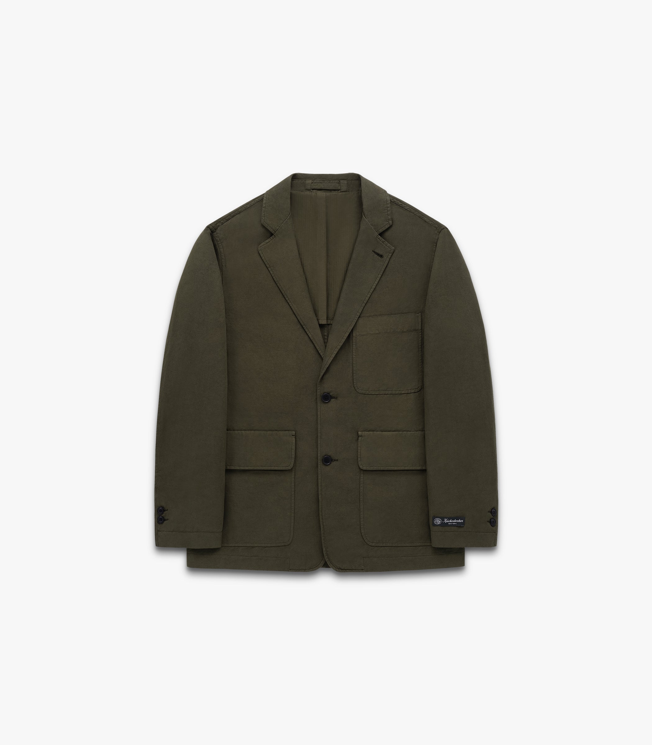 Lane Twill Cotton & Linen Suit Jacket in Tuscan Olive