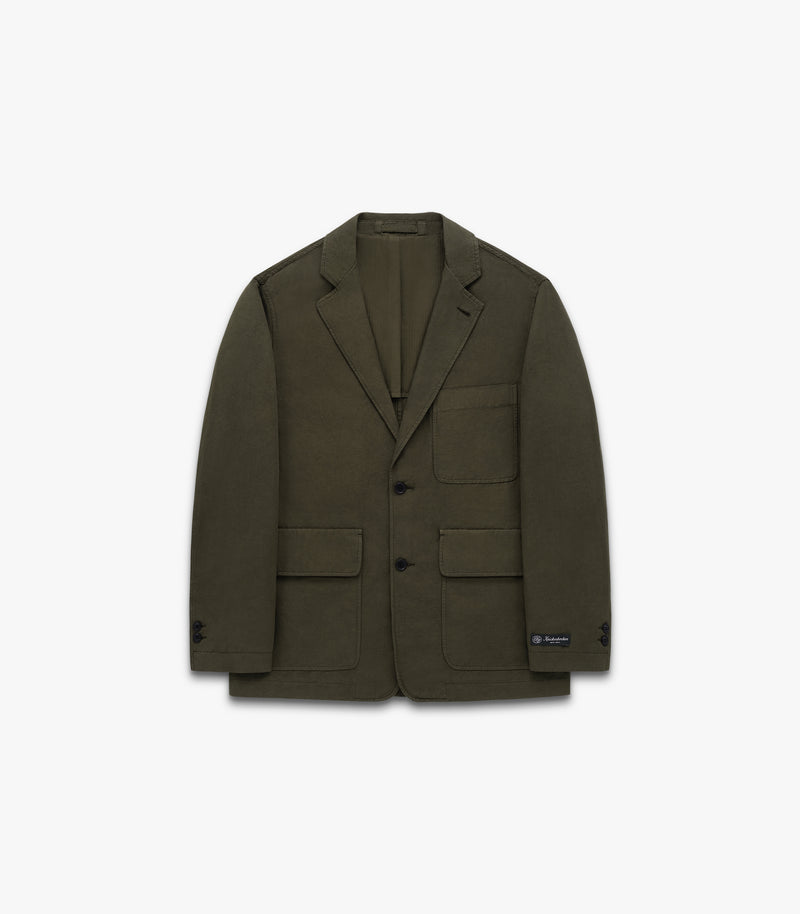 Jones Cotton & Silk Shirt in Tuscan Olive