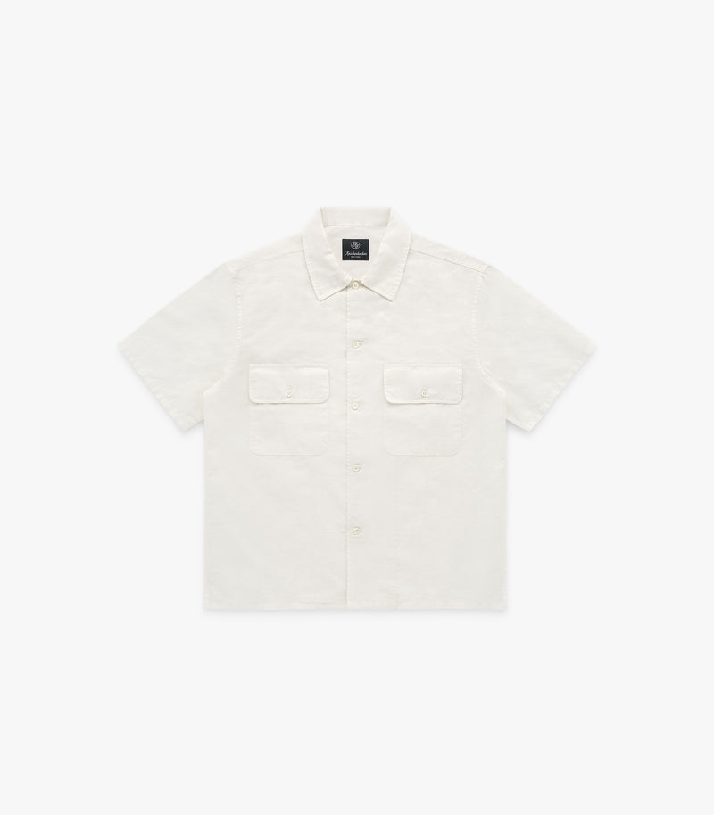 Jones Cotton & Silk Shirt in Bone