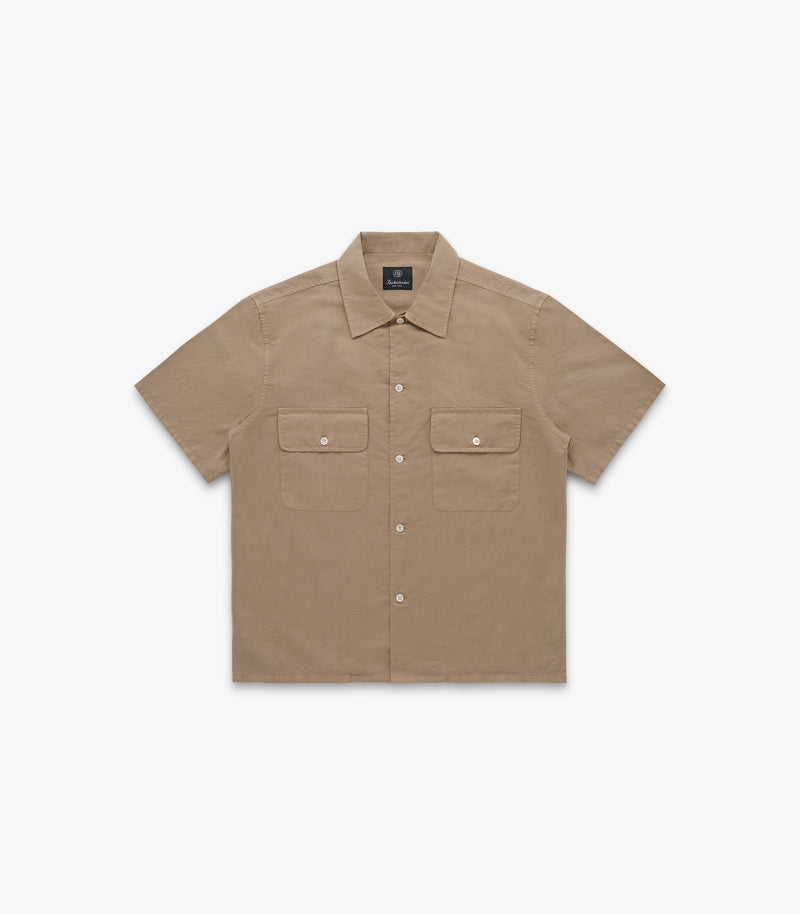 Jones Cotton & Silk Shirt in Dune