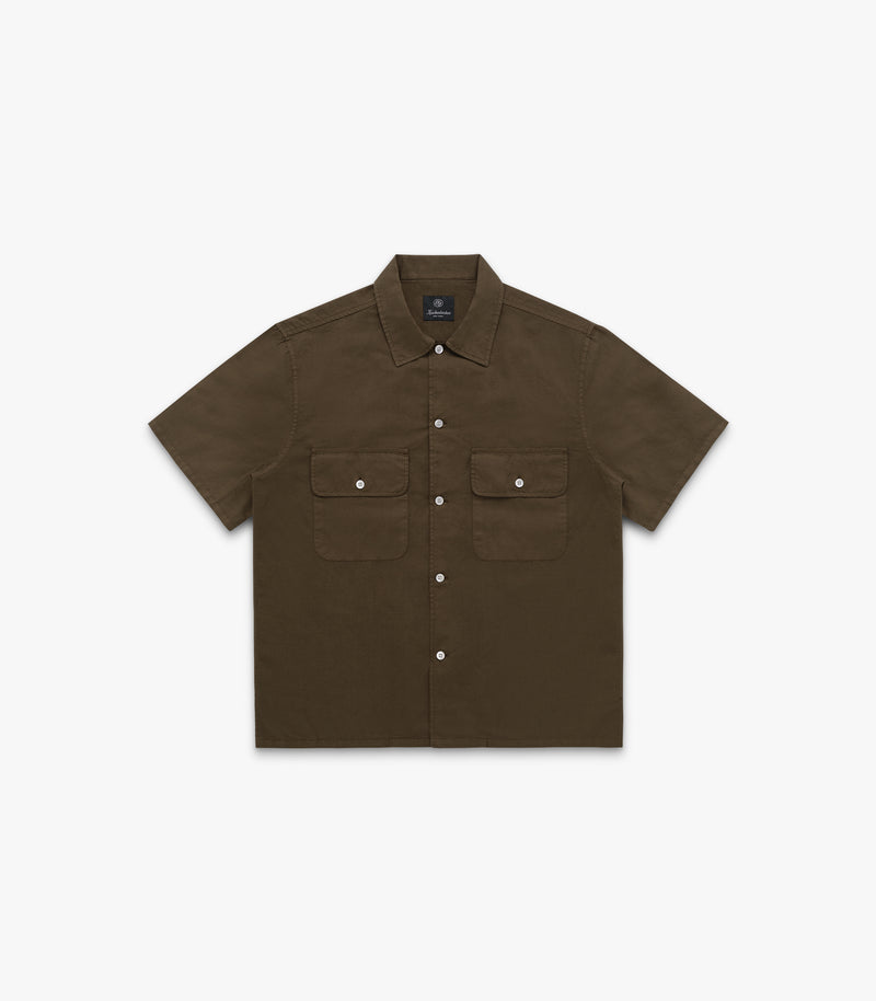 Jones Cotton & Silk Shirt in Mocha