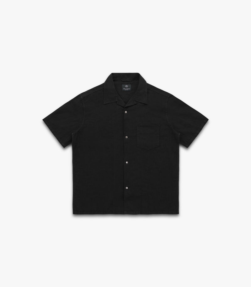 Jones Cotton & Silk Shirt in Black