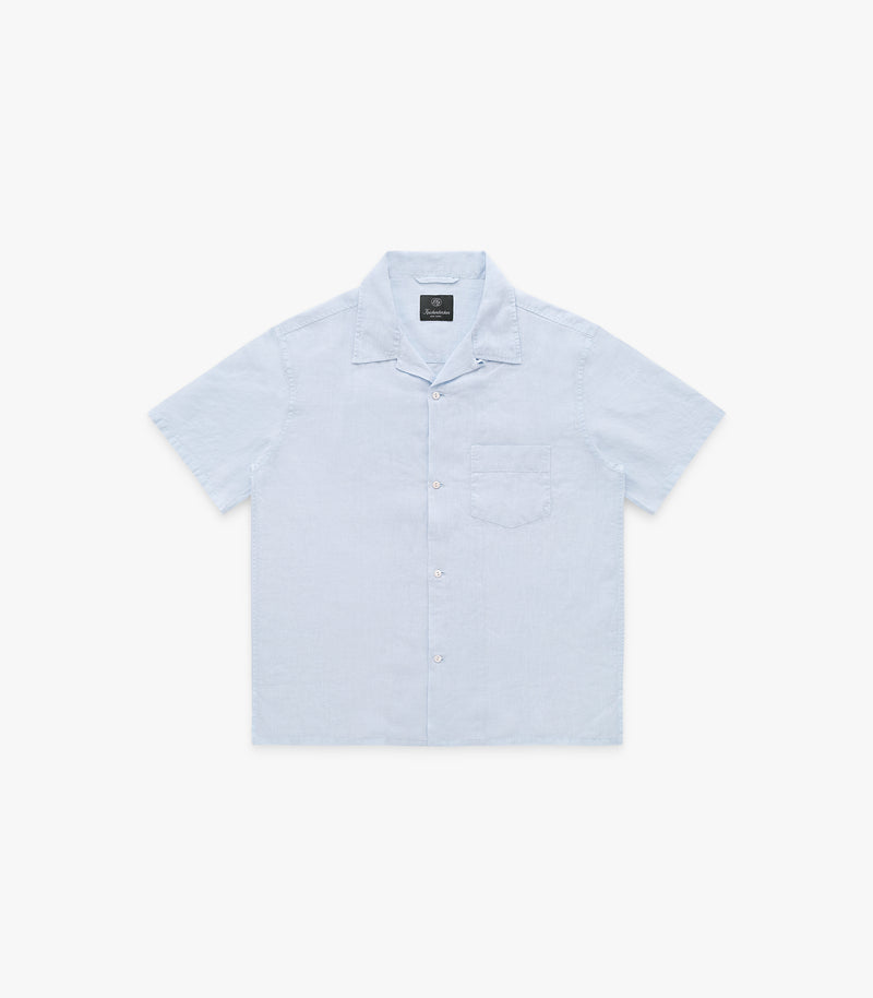 Jones Cotton & Silk Shirt in Sky