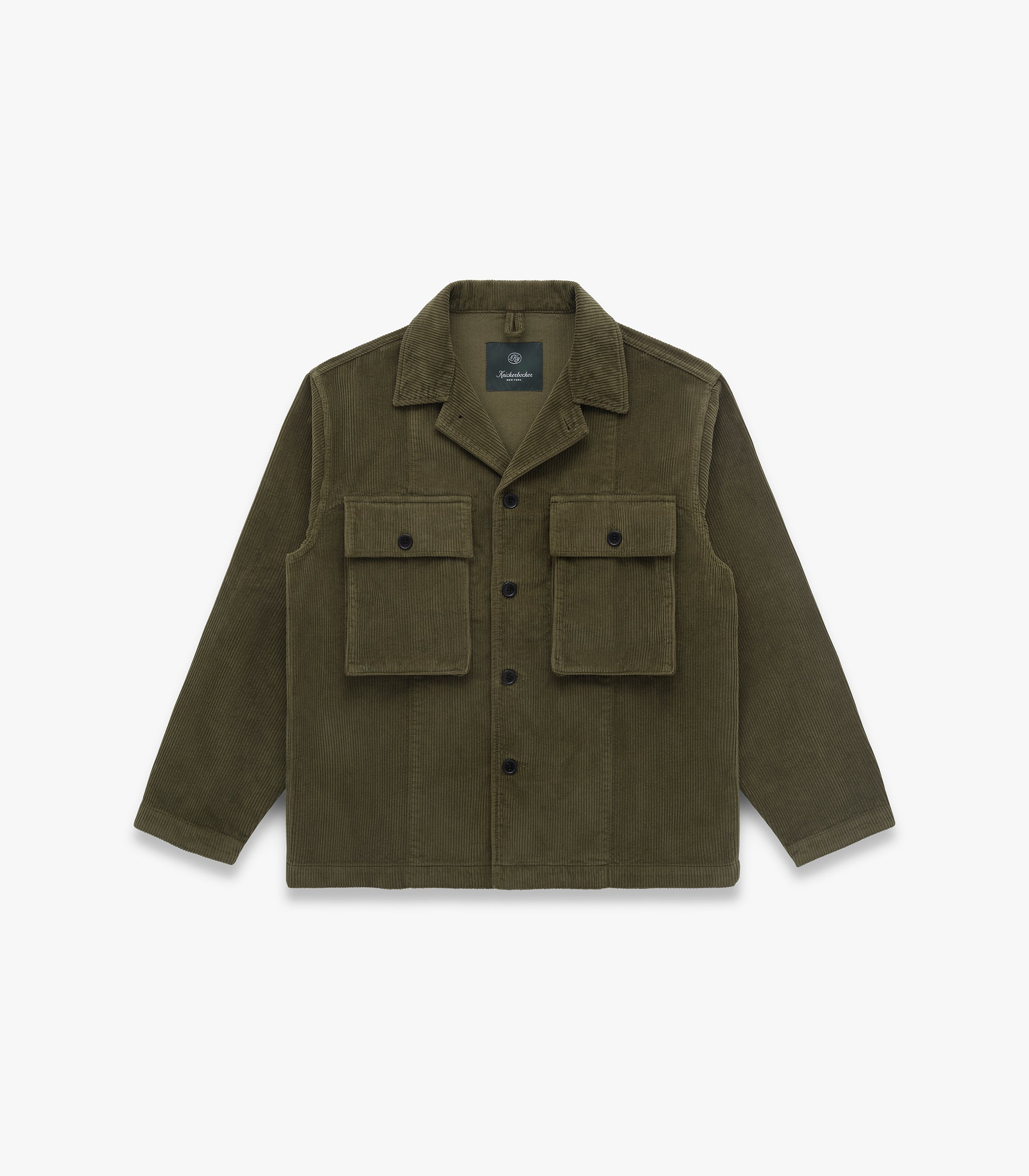 Mercer Corduroy Cotton Overshirt in Moss