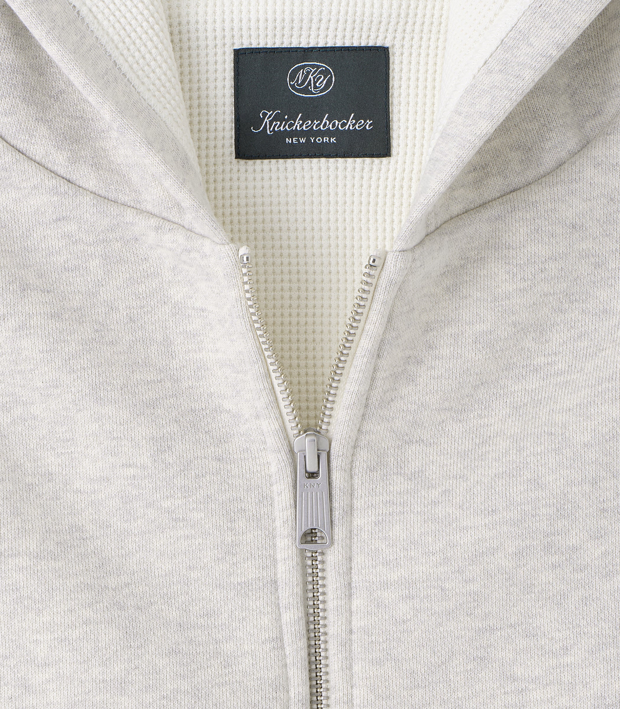 Metro Waffle Hoodie in Oat Grey
