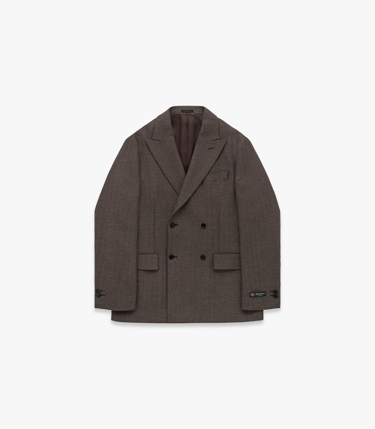 Miles D.B. Cotton & Wool Suit Jacket in Coffee Pepper Herringbone