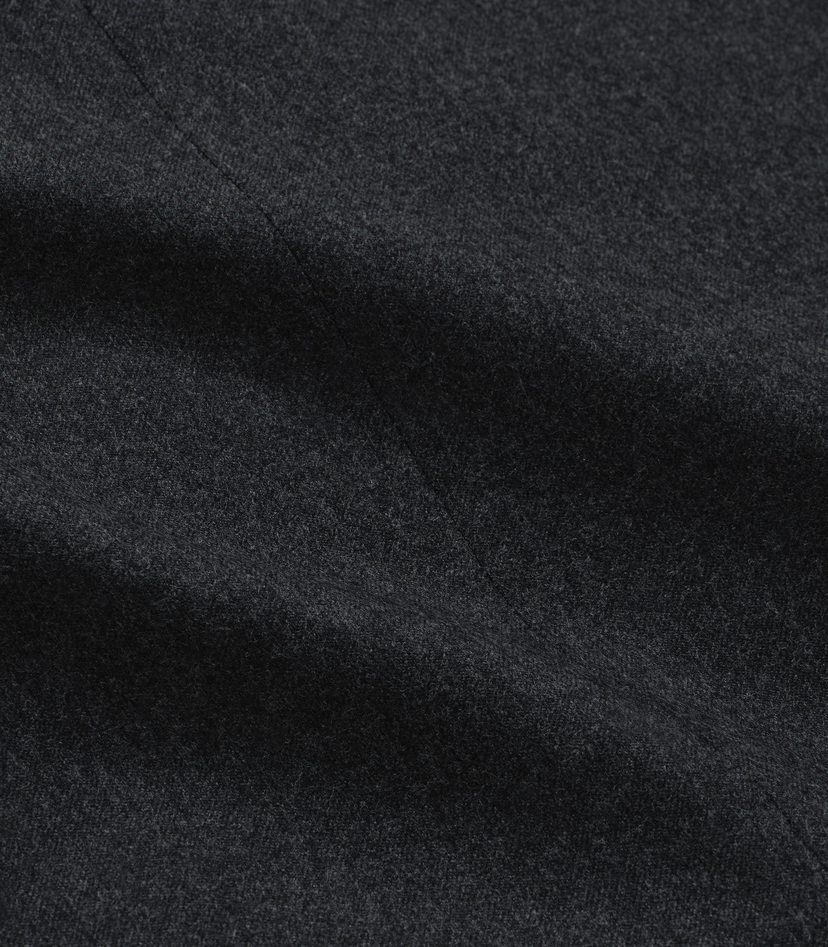 Miles Wool Flannel Pleated Trouser in Charcoal