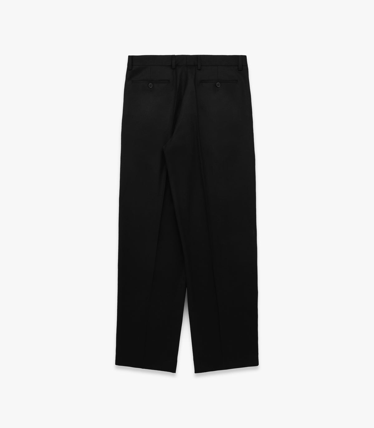 Miles Wool Flannel Pleated Trouser in Black
