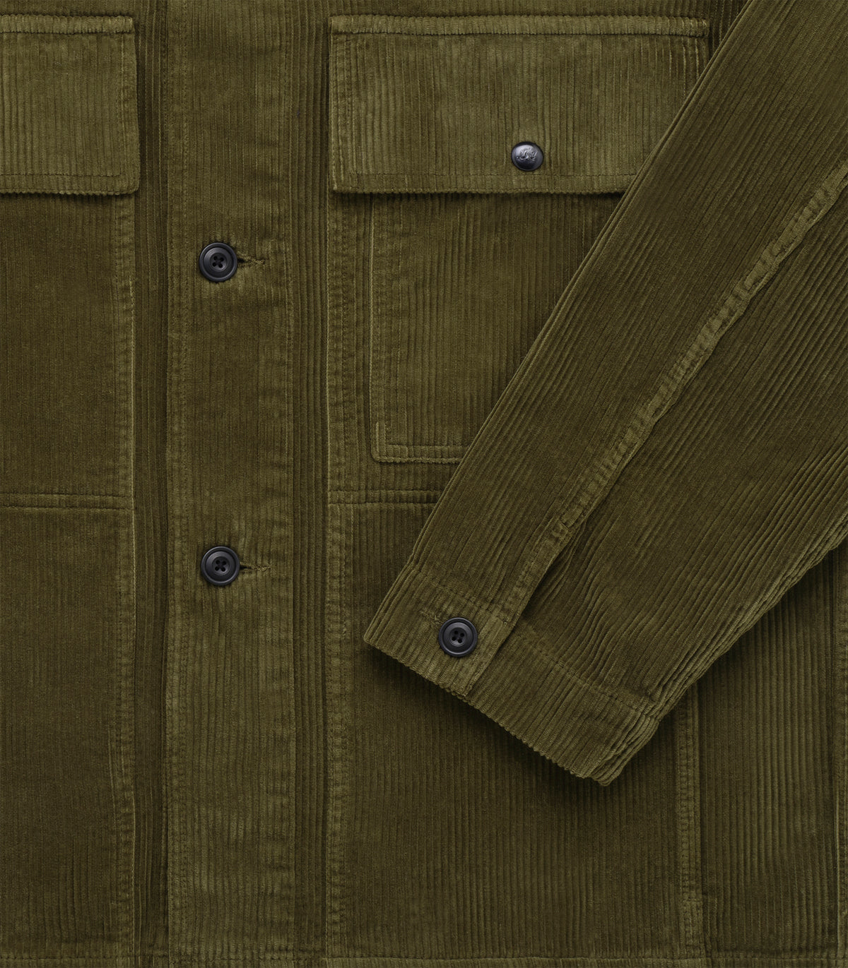 Mott Corduroy Coat in Burnt Olive