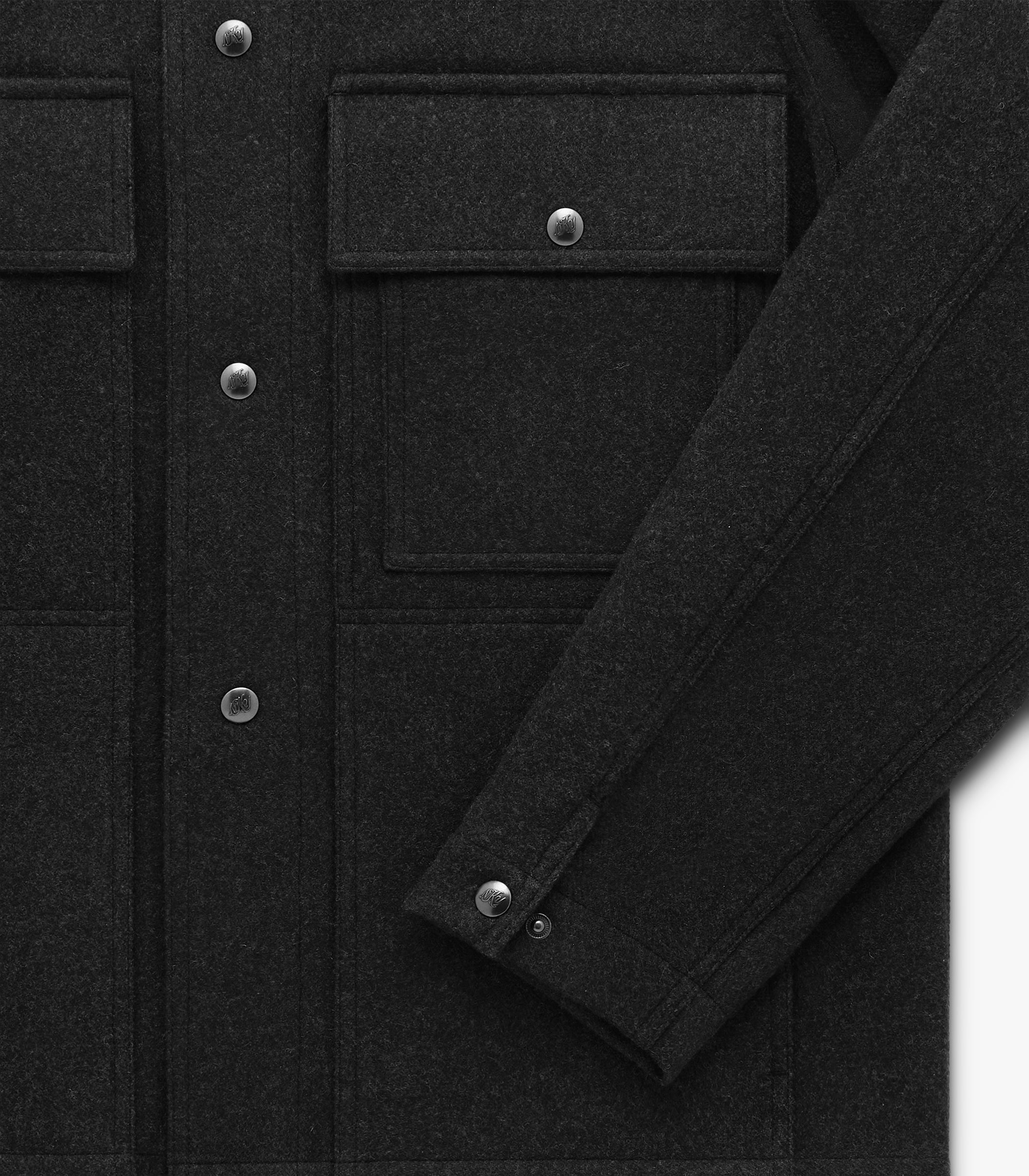 Mott Wool Cashmere Jacket in Charcoal