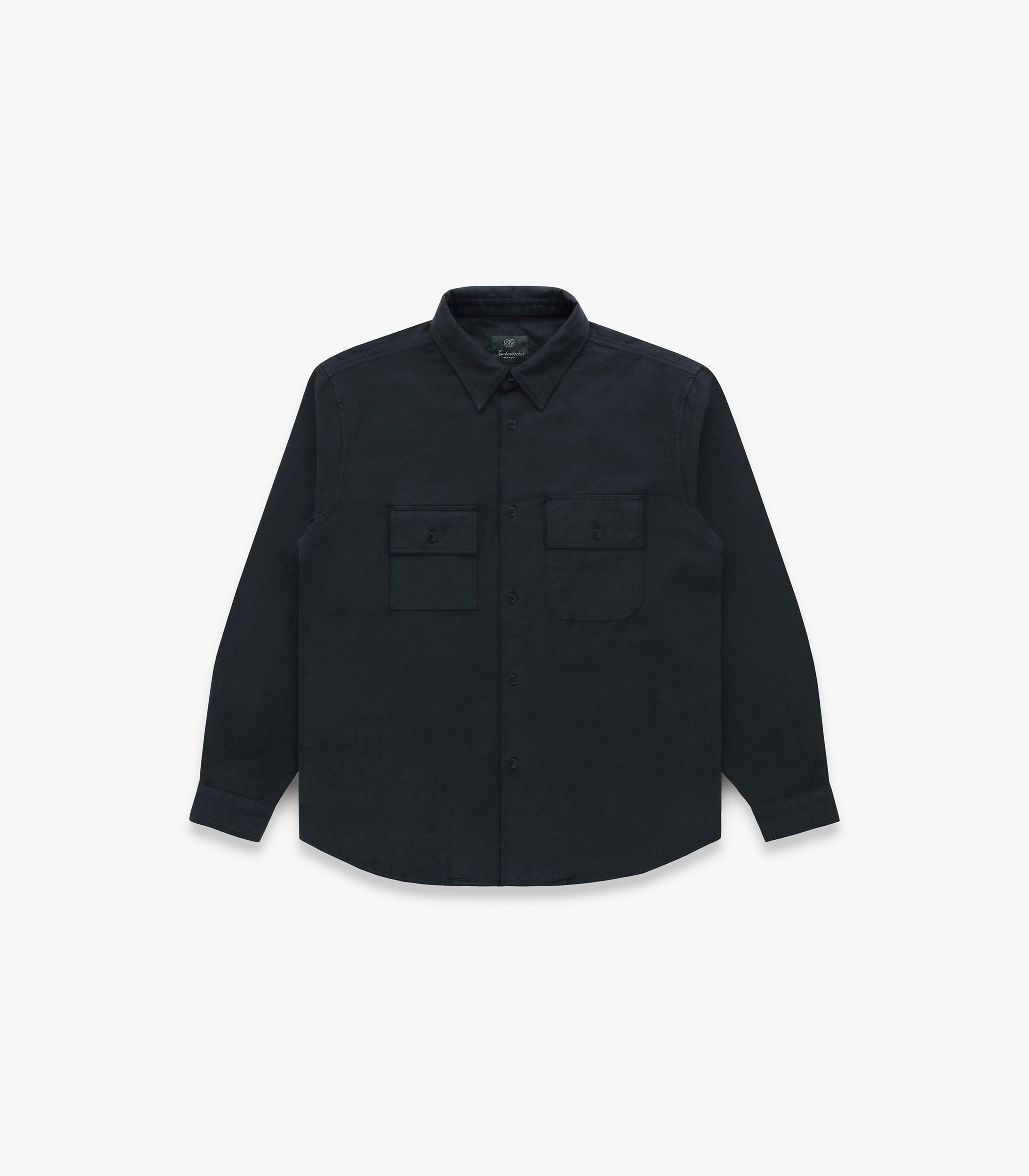 Pacific Twill Cotton & Linen Shirt in Navy