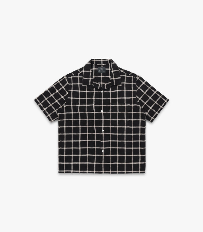 Penny Loom Cotton Shirt S/S in Black