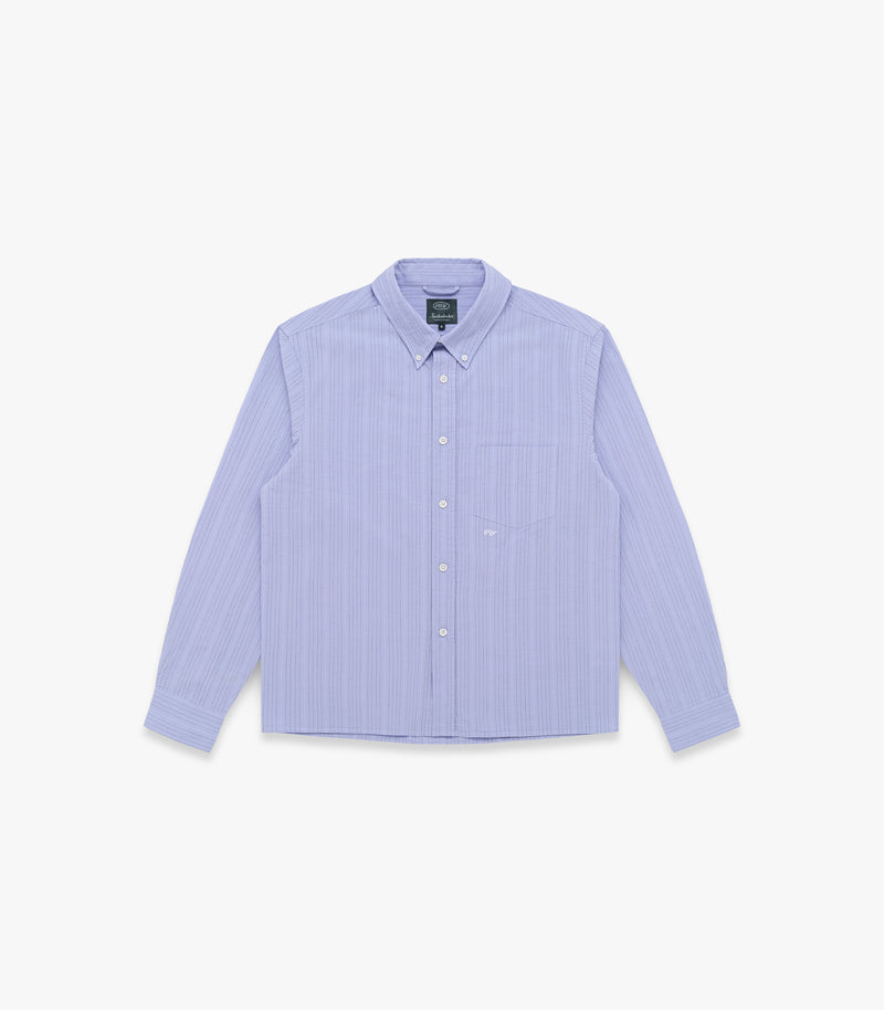 Pomegranate Press Oxford in Evening Blue Stripe