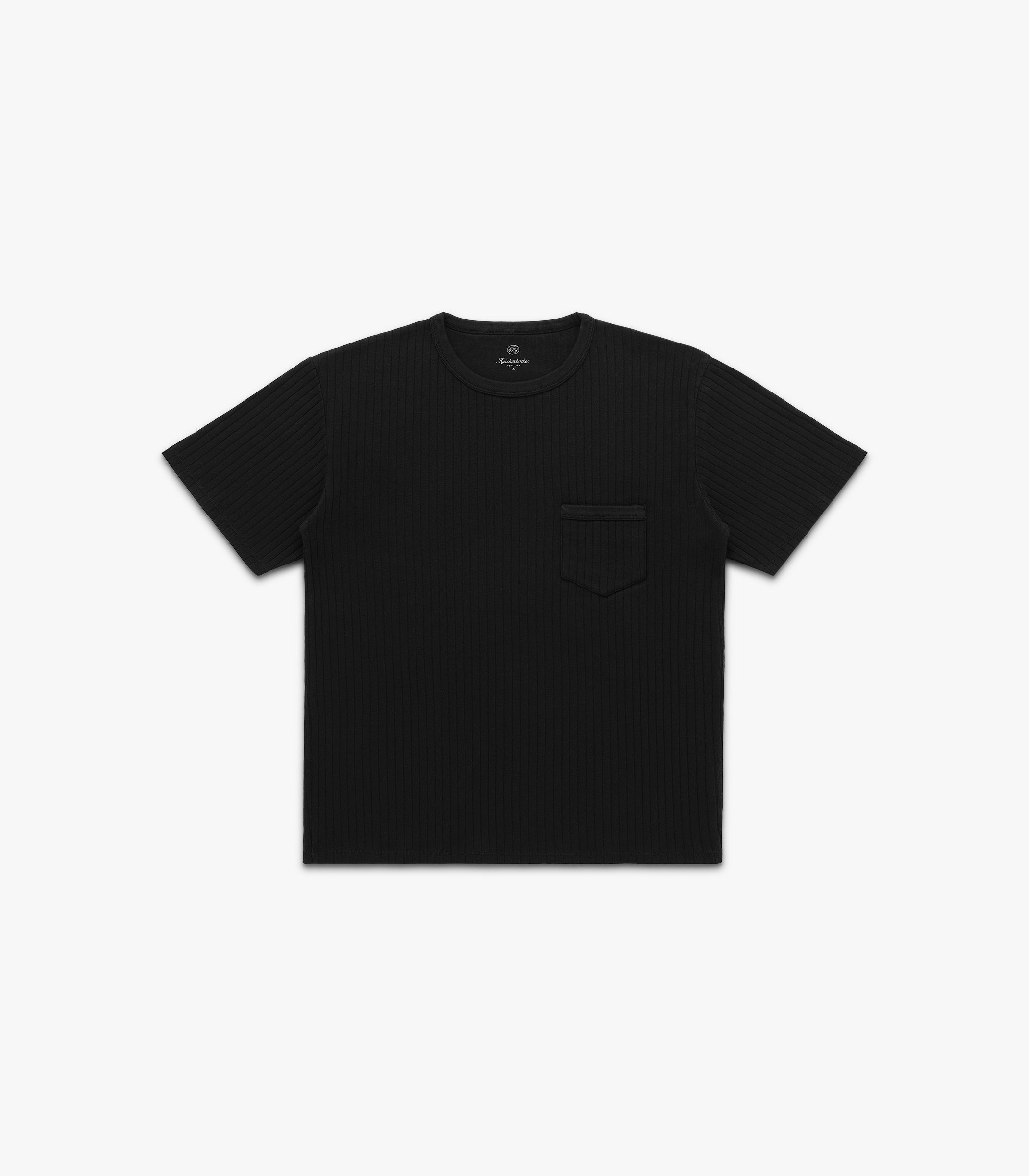 Rib Pocket T-Shirt in Black